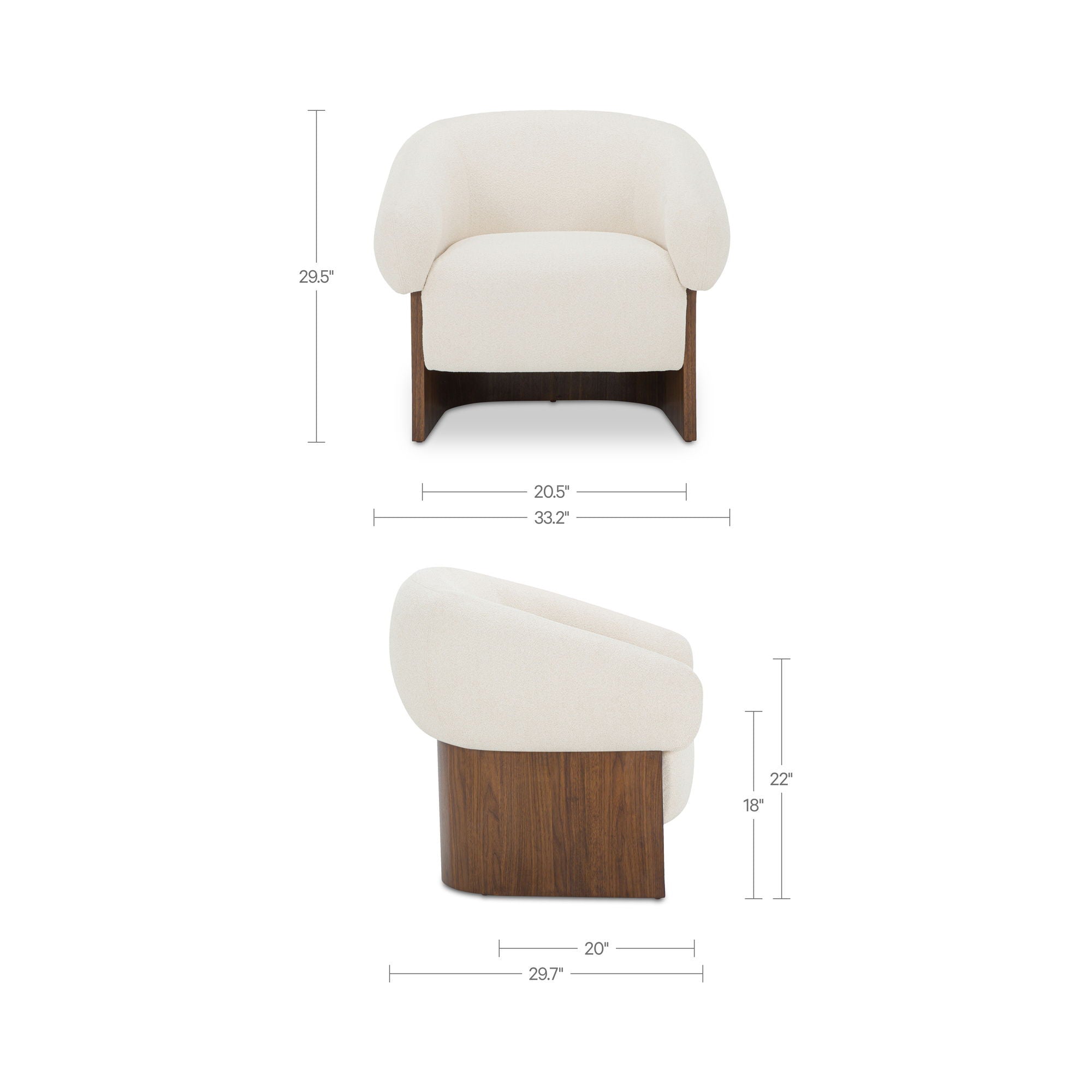 Otto - Accent Chair - Flecked Cream - Image 3