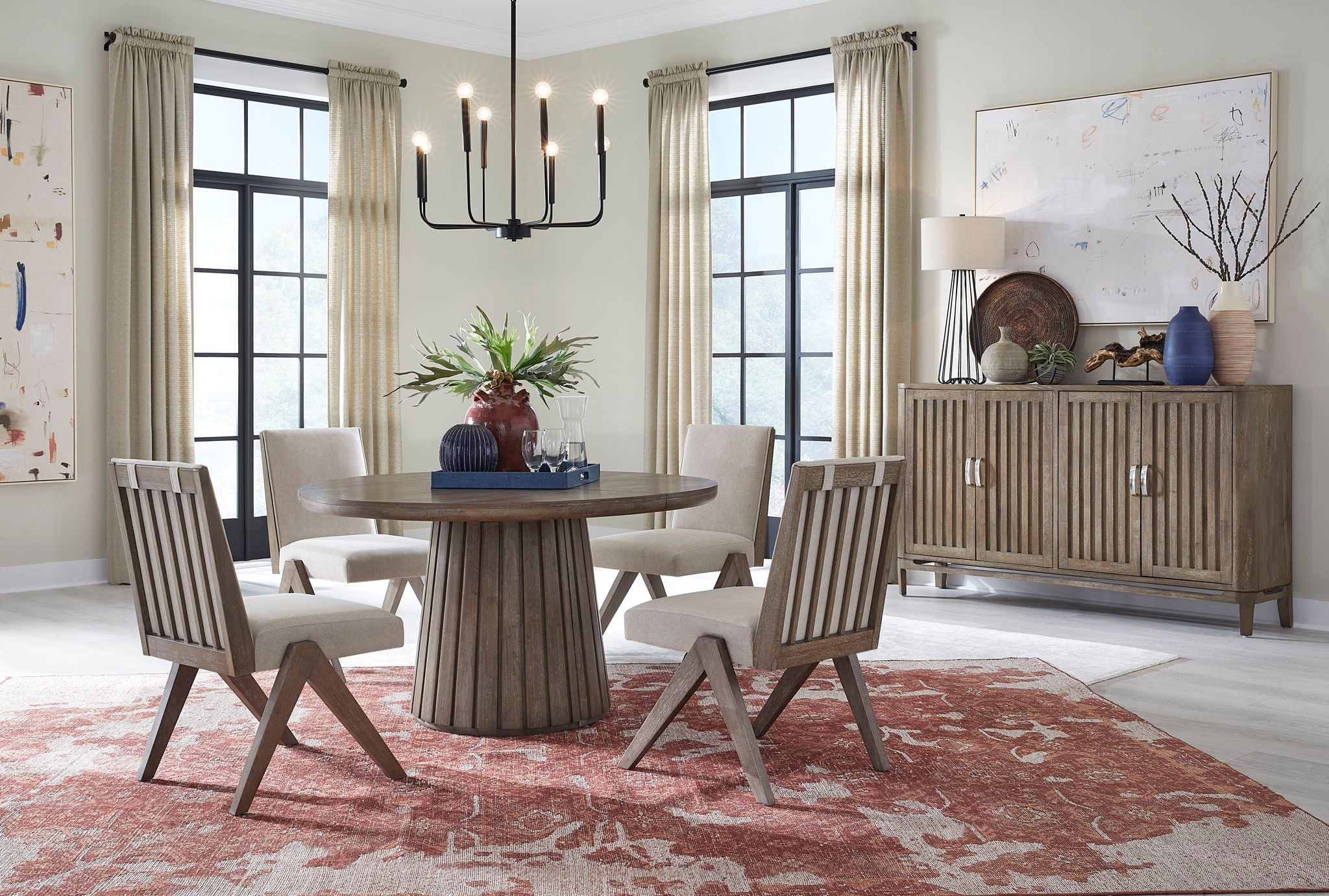 Kavanaugh - Round Dining Table - Dark Brown - Image 2