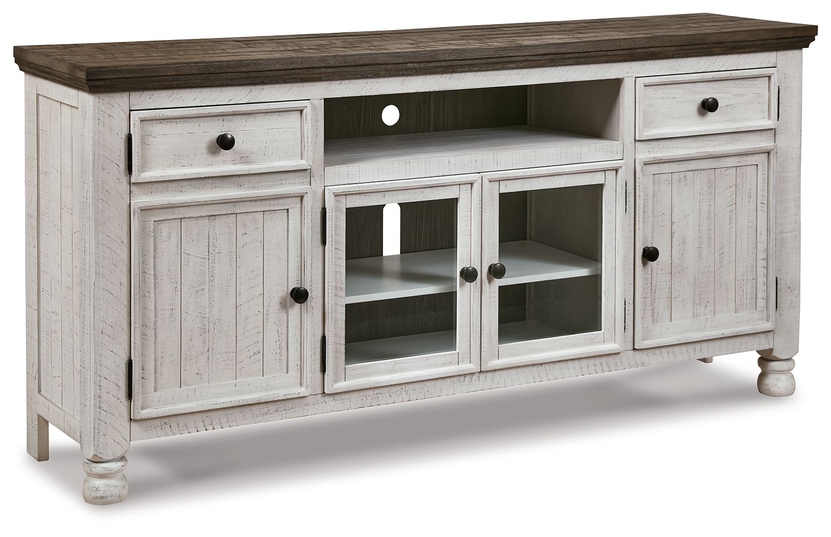 Havalance - Extra Large TV Stand - 4 Doors - Brown / Beige - Image 1