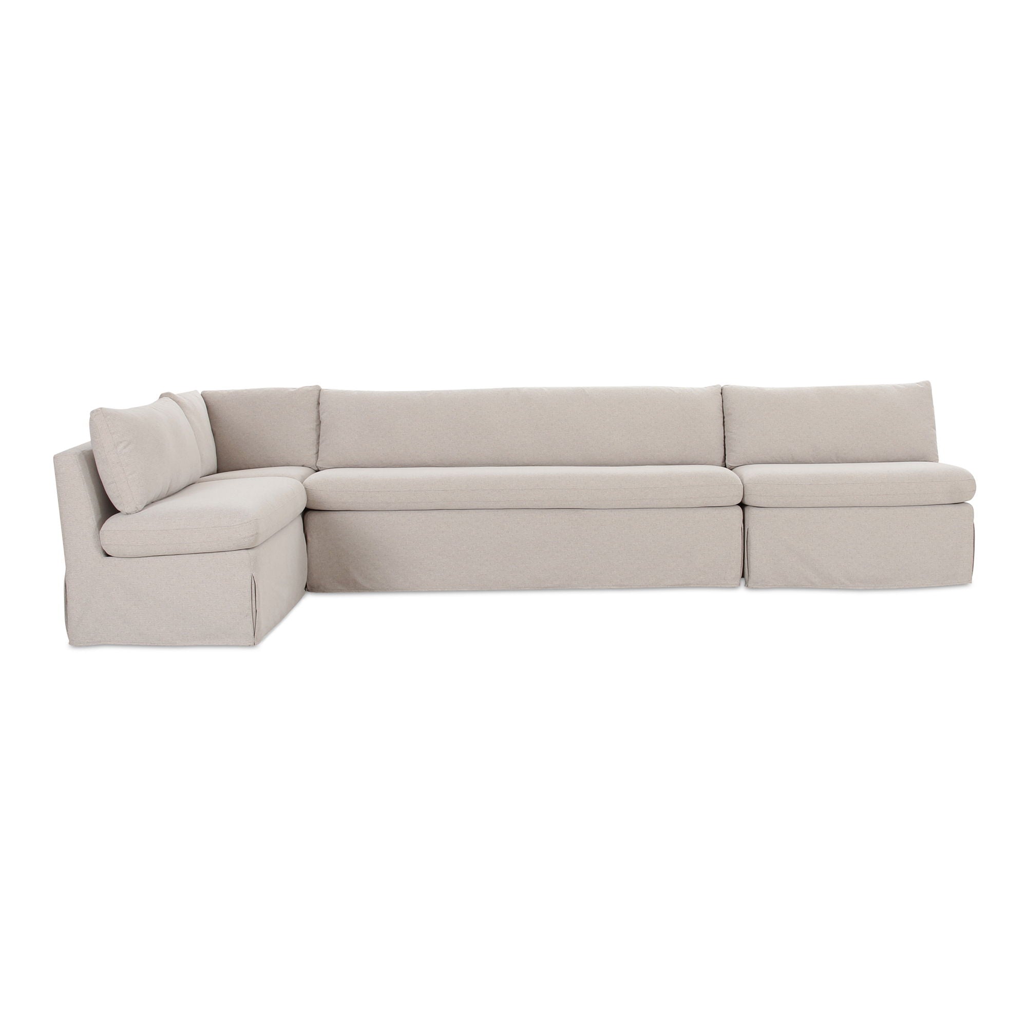 Fable - Slipcover Dining Banquette L-Shape - Beige - Image 1