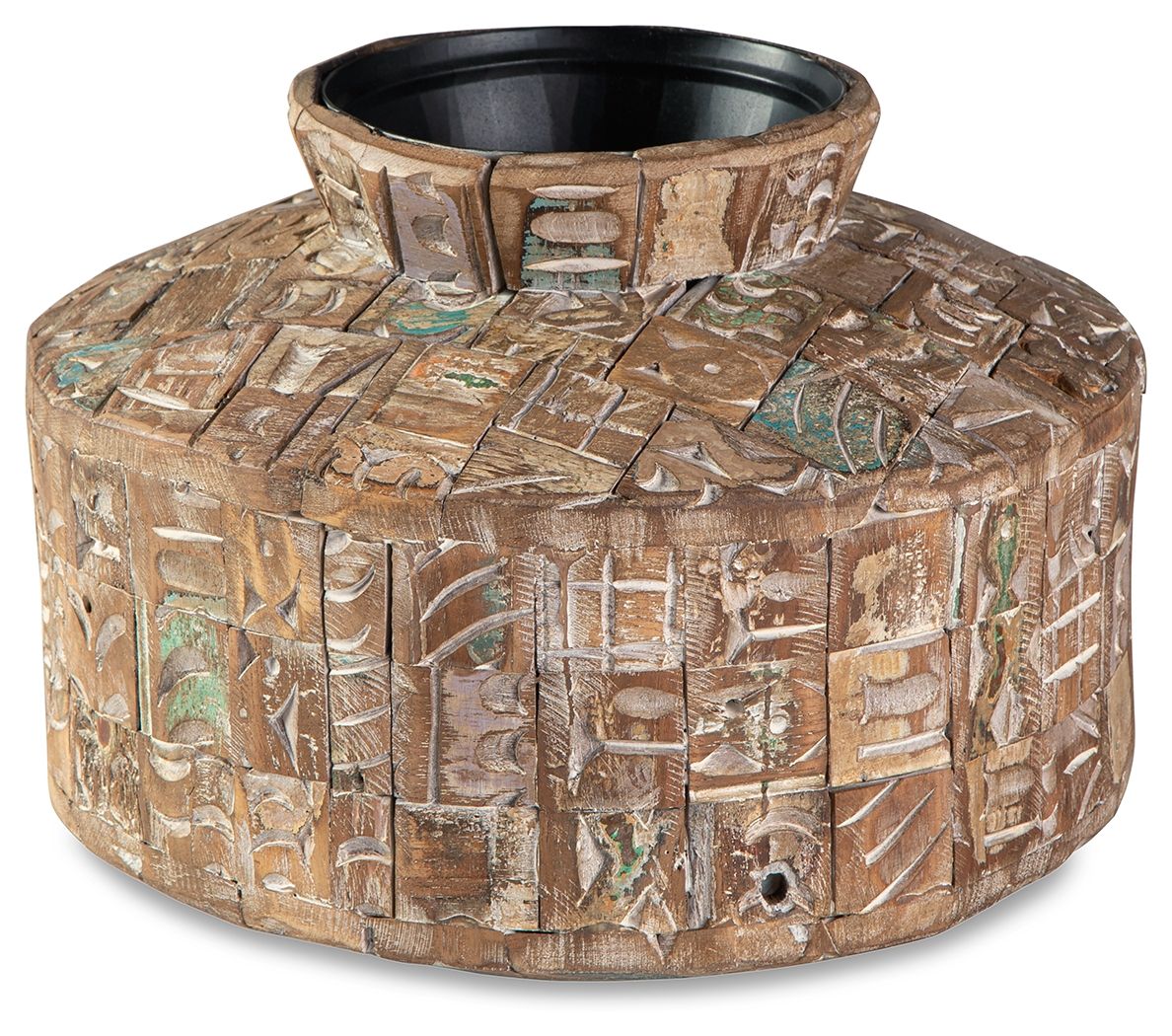 Meltland - Vase - Square - Natural / Black - Image 1