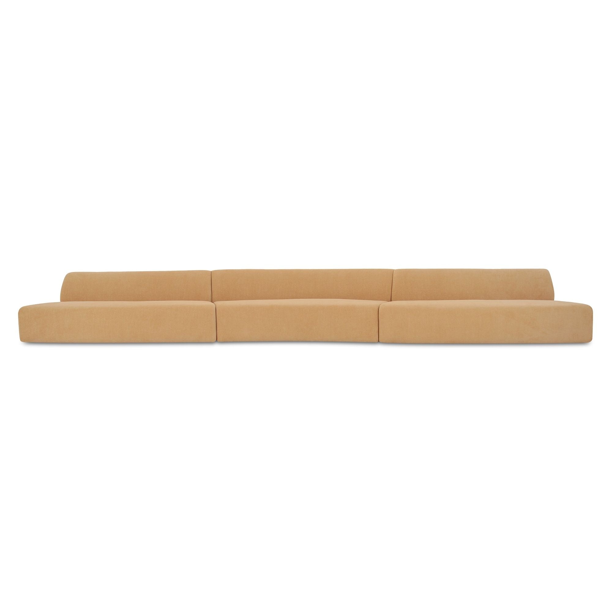 Naomi - 3 Piece Wave Modular Sectional - Golden Yellow - Image 1