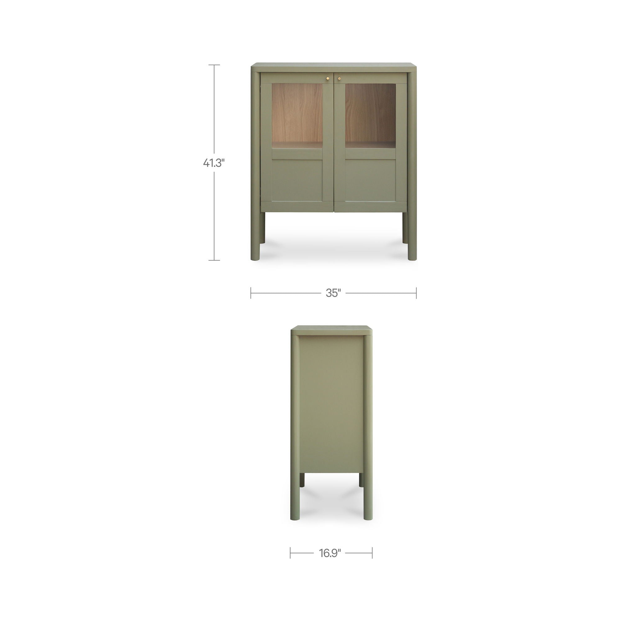 Hannah - Display Cabinet - Green - Image 3