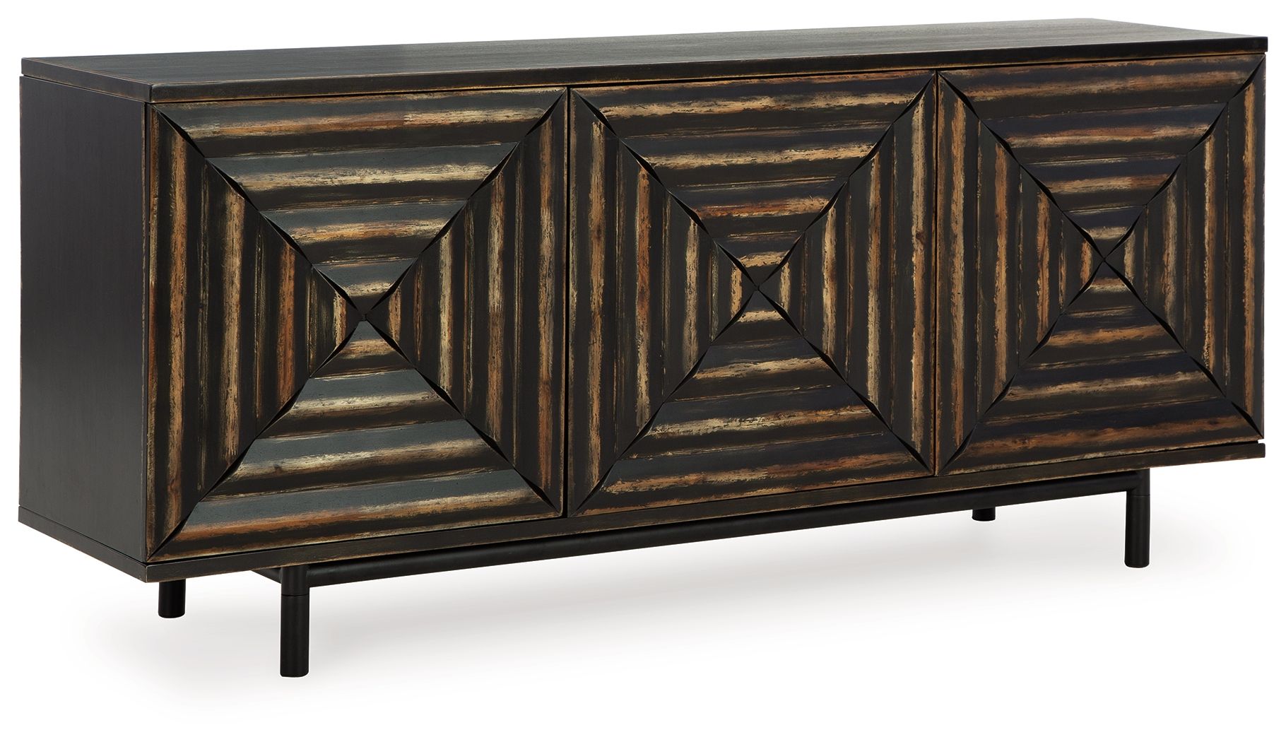 Fair Ridge - Accent Cabinet - Distressed Black - Image 1