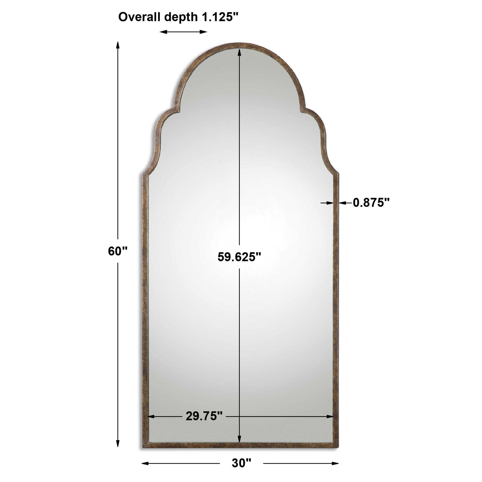 Brayden - Tall Arch Mirror - Light Brown - Image 3