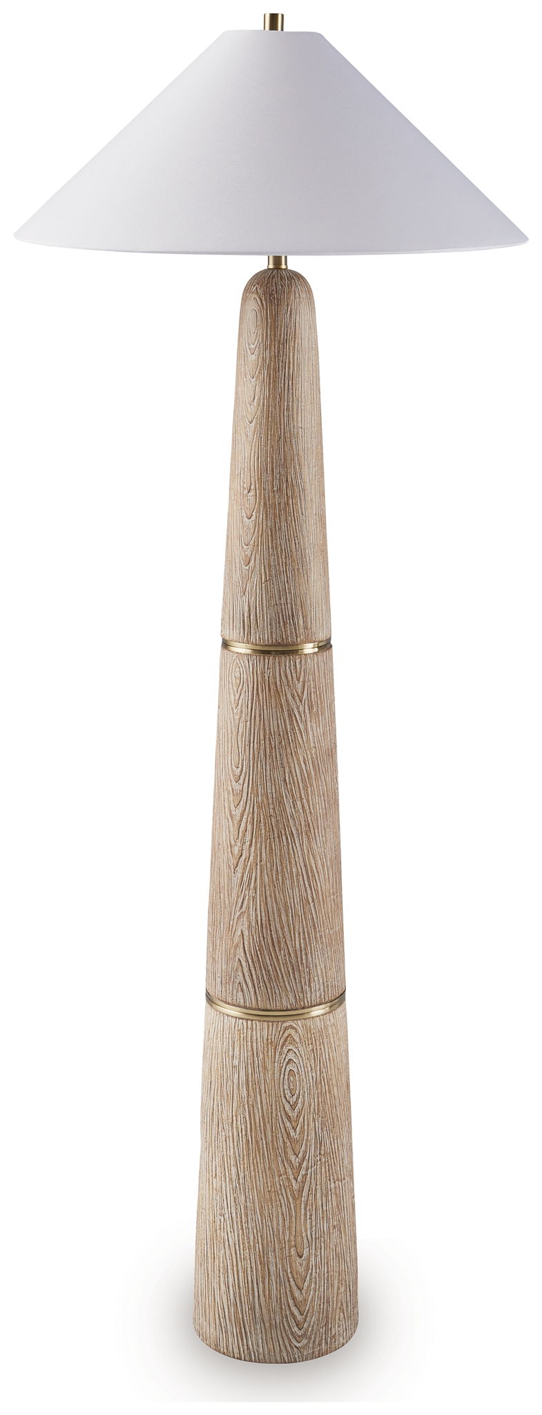 Gasparleigh – Poly Floor Lamp – Brown / Gold Finish