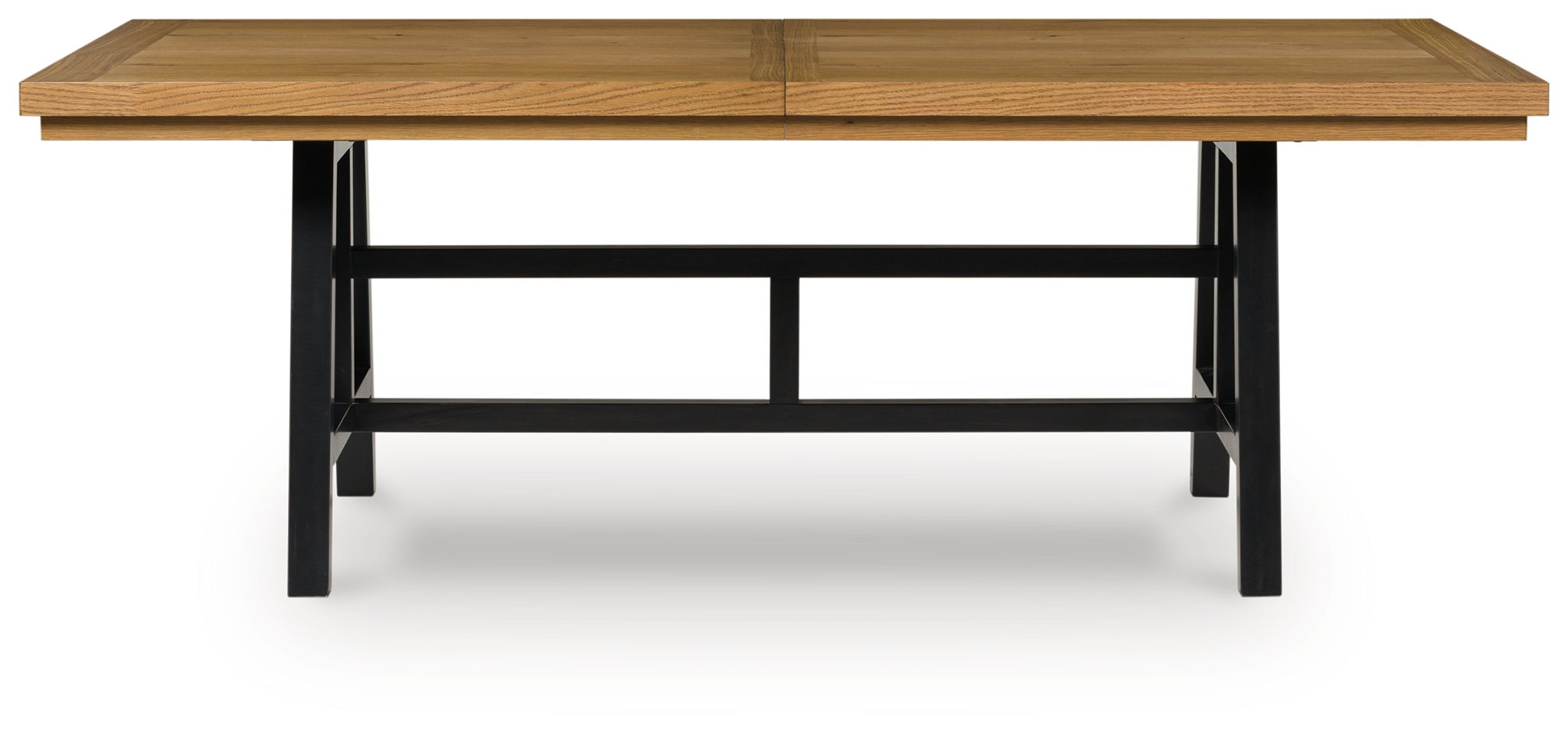 Galliden - Rectangular Dining Room Extension Table - Black / Brown - Image 2