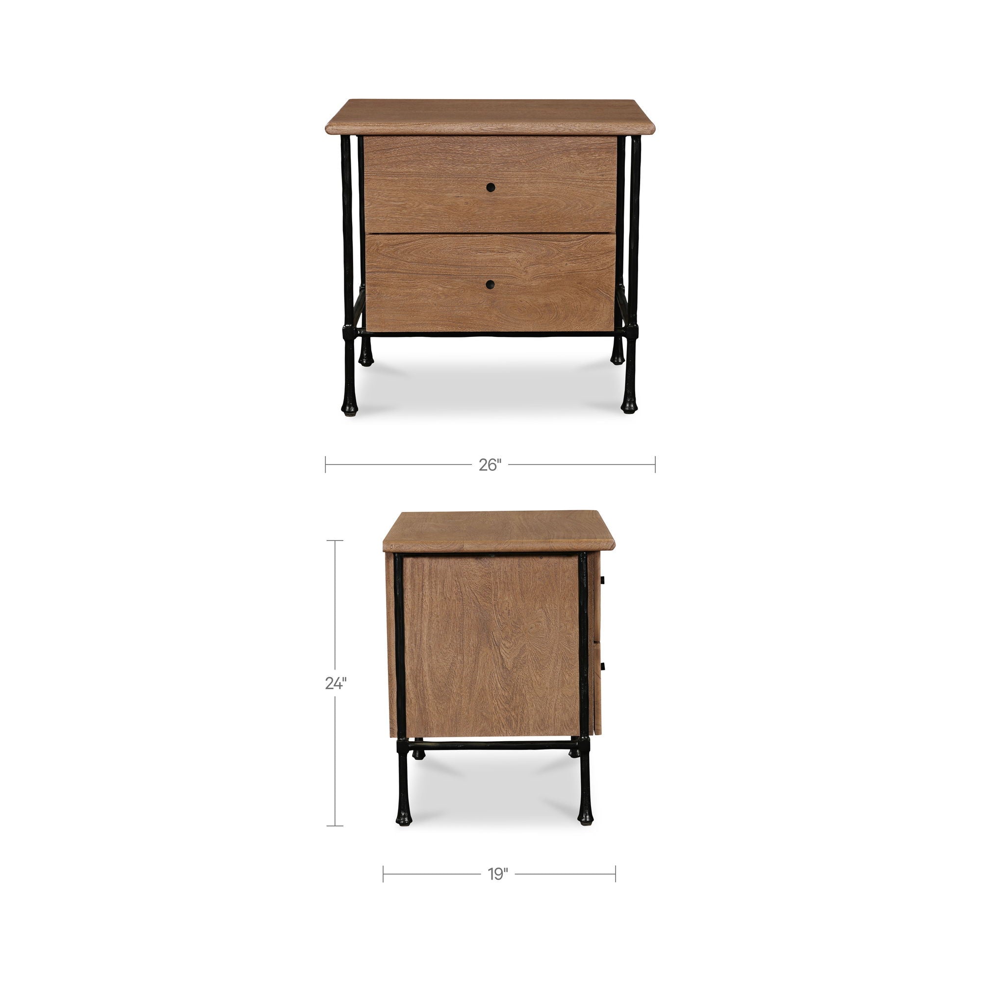 Rene - Accent Nightstand - Light Brown - Image 3