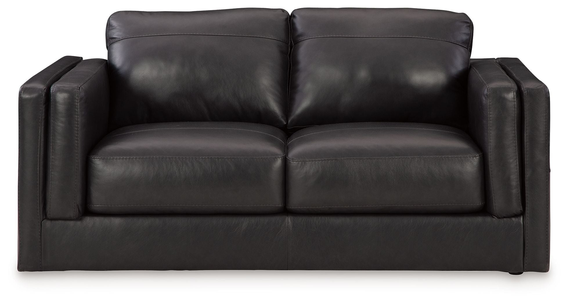 Amiata – Loveseat – Leather Match – Onyx