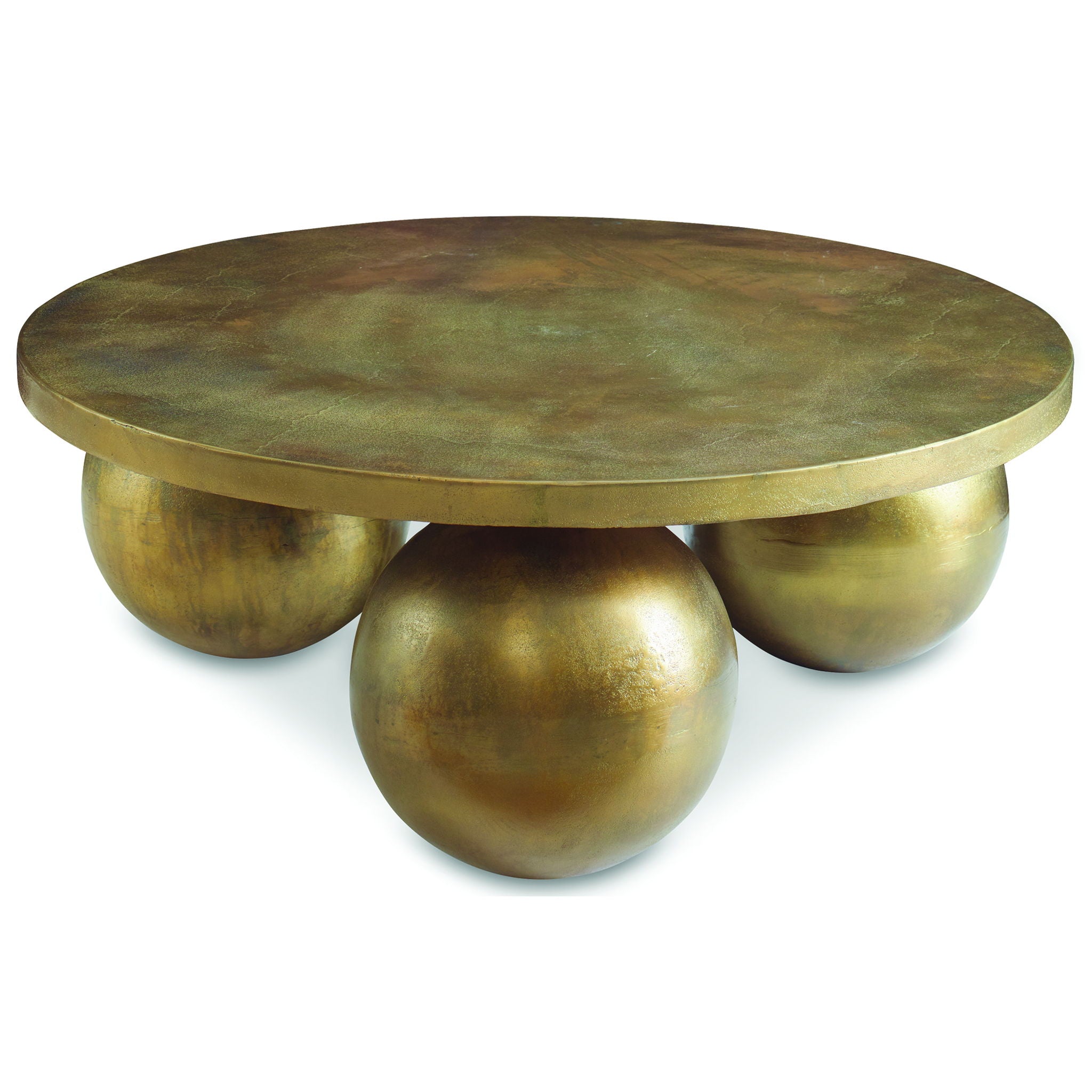 Triplet - Antique Brass Coffee Table - Gold - Image 1