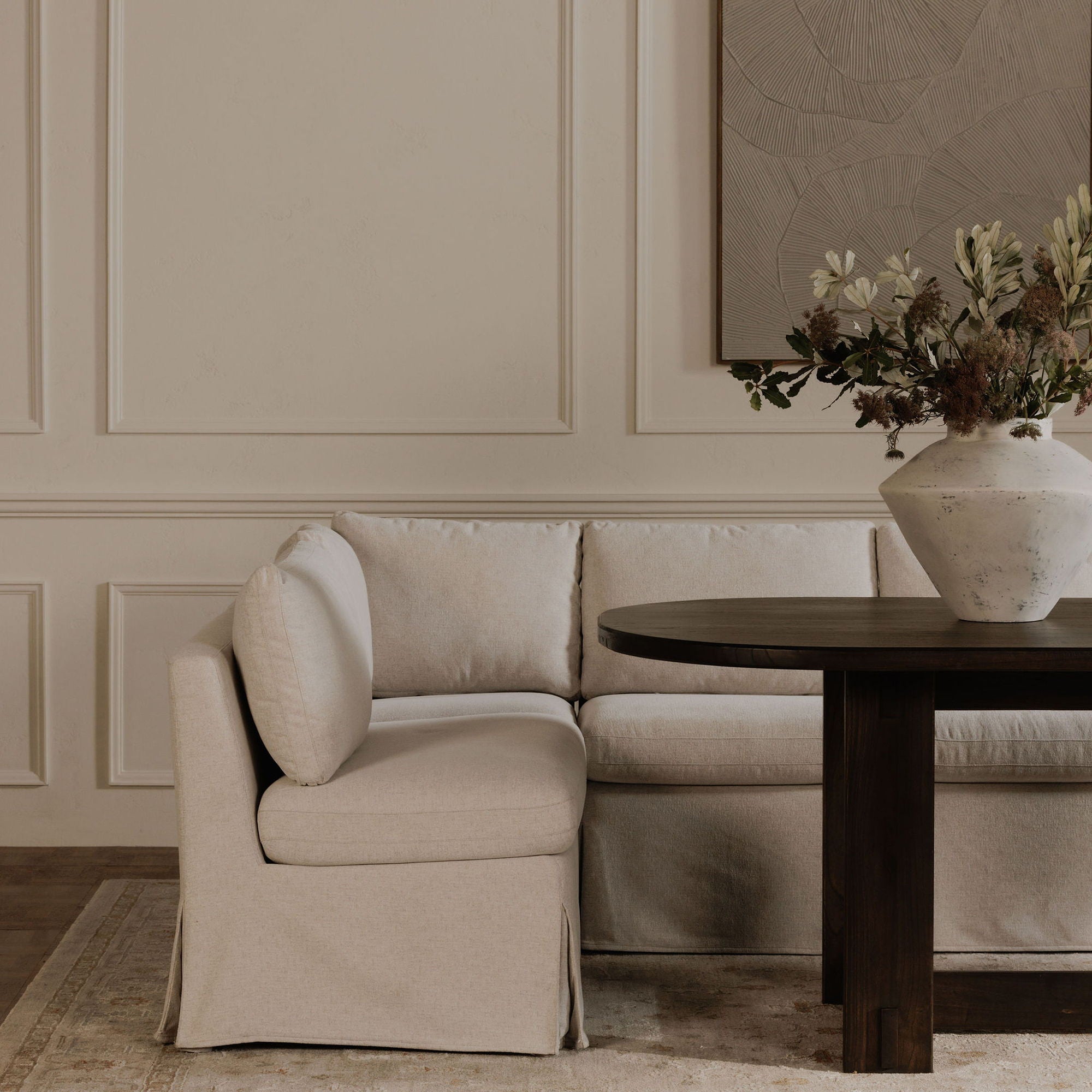 Fable - Slipcover Dining Slipper Chair - Beige - Image 3