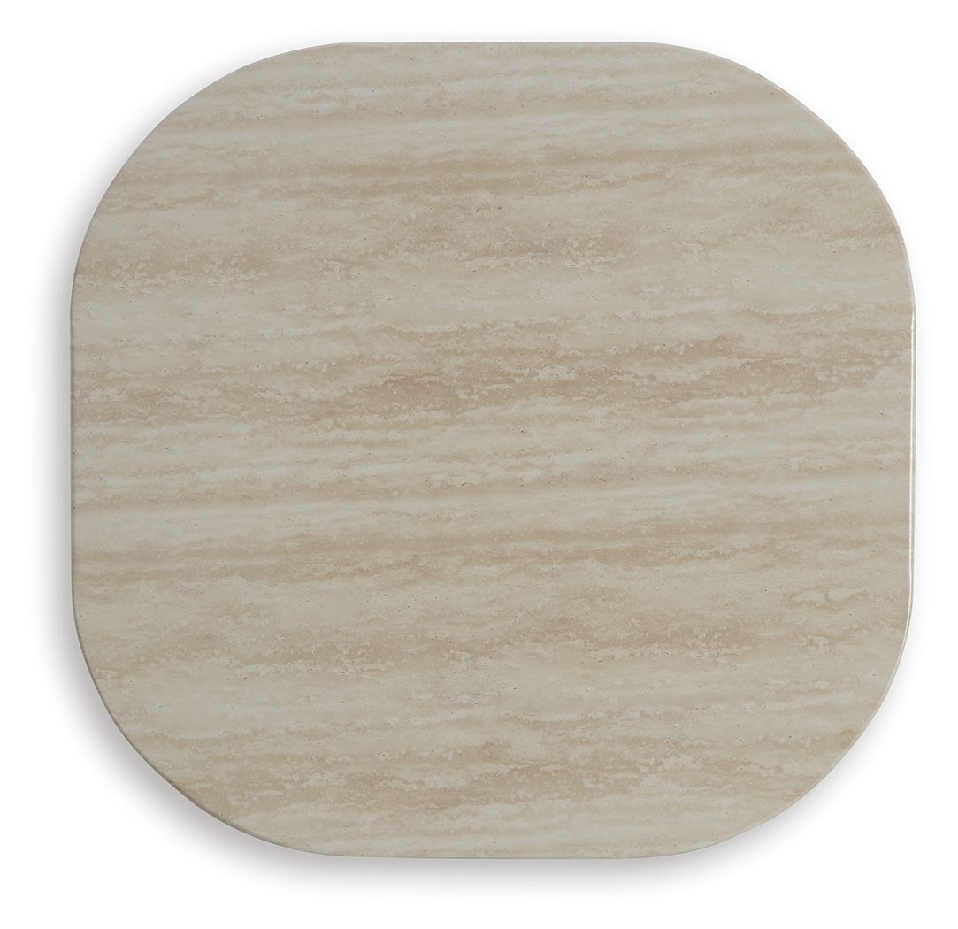 Kimora - Square End Table - Beige / Dark Brown - Image 3