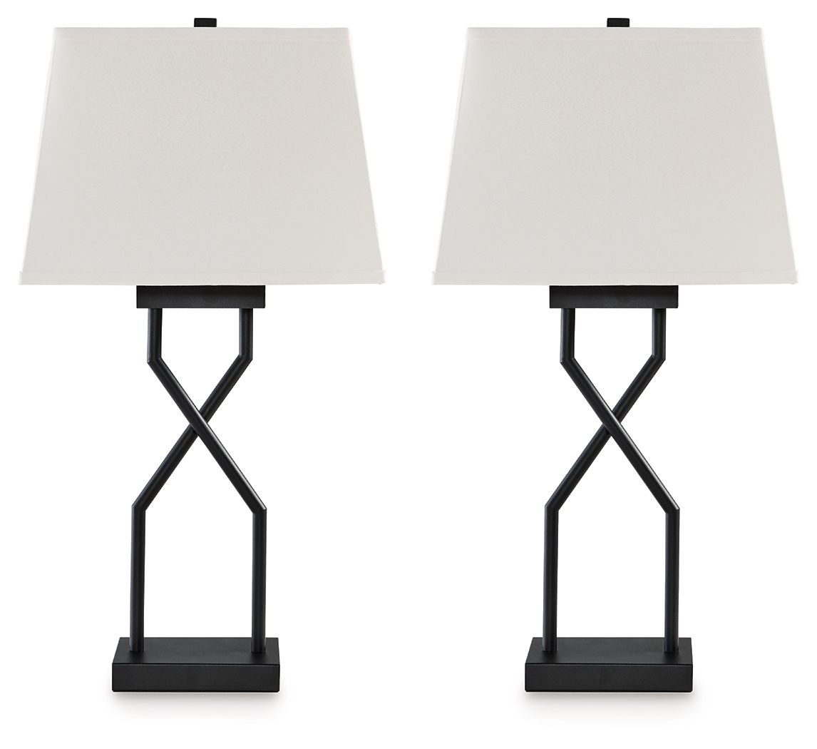 Brookthrone - Metal Table Lamp (Set of 2) - Black - Image 1