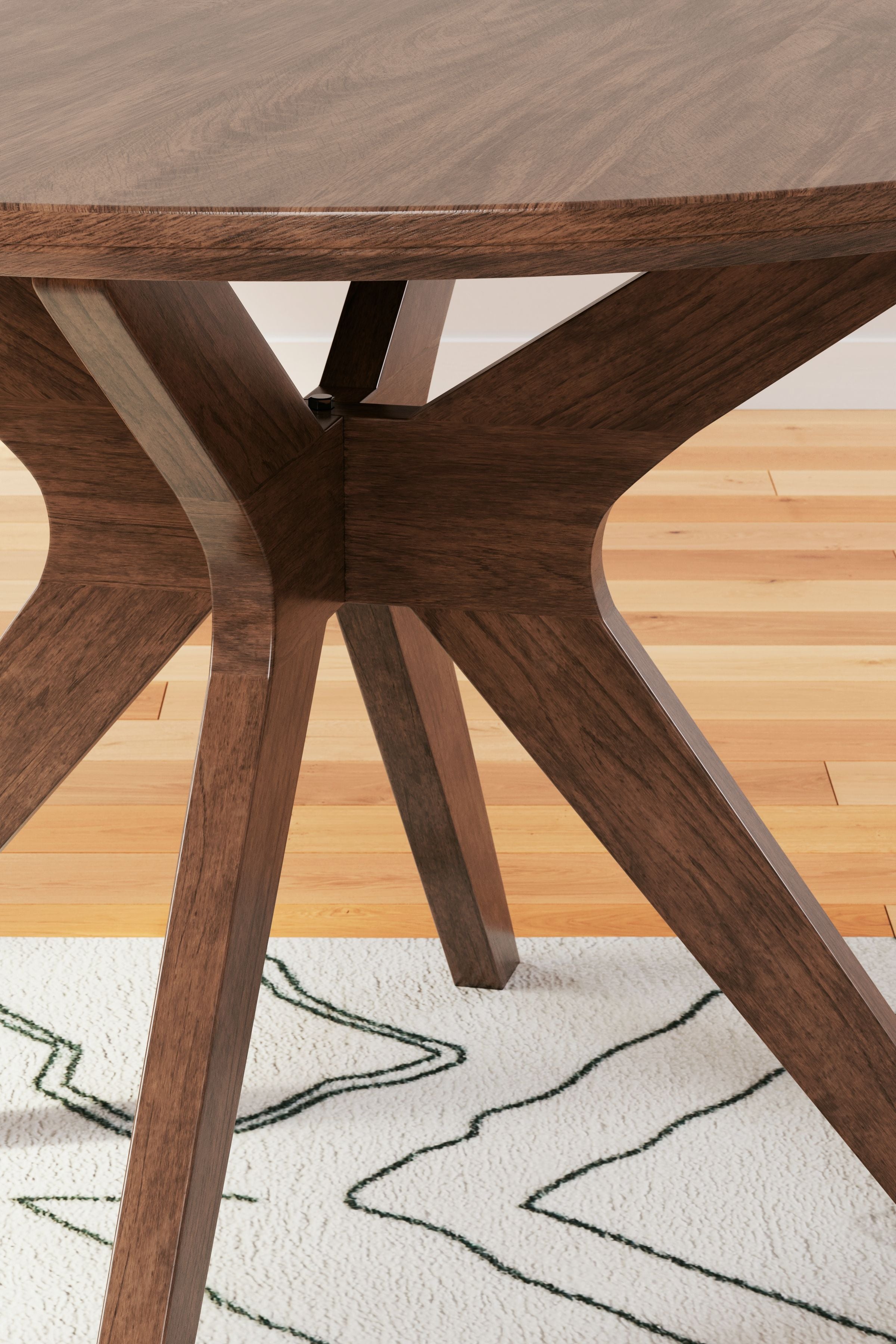 Lyncott - Round Dining Room Table - Brown - Image 3