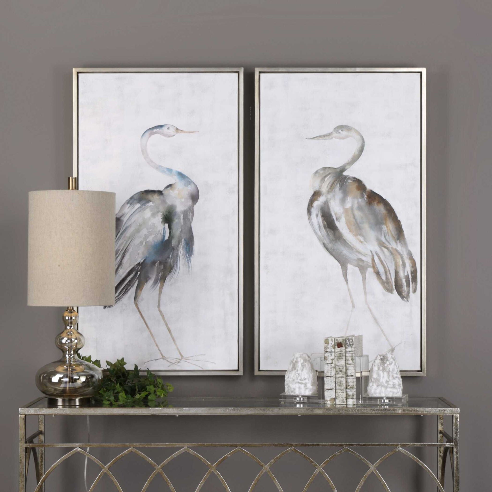 Summer Birds - Framed Art (Set of 2) - Pearl Silver - Image 3