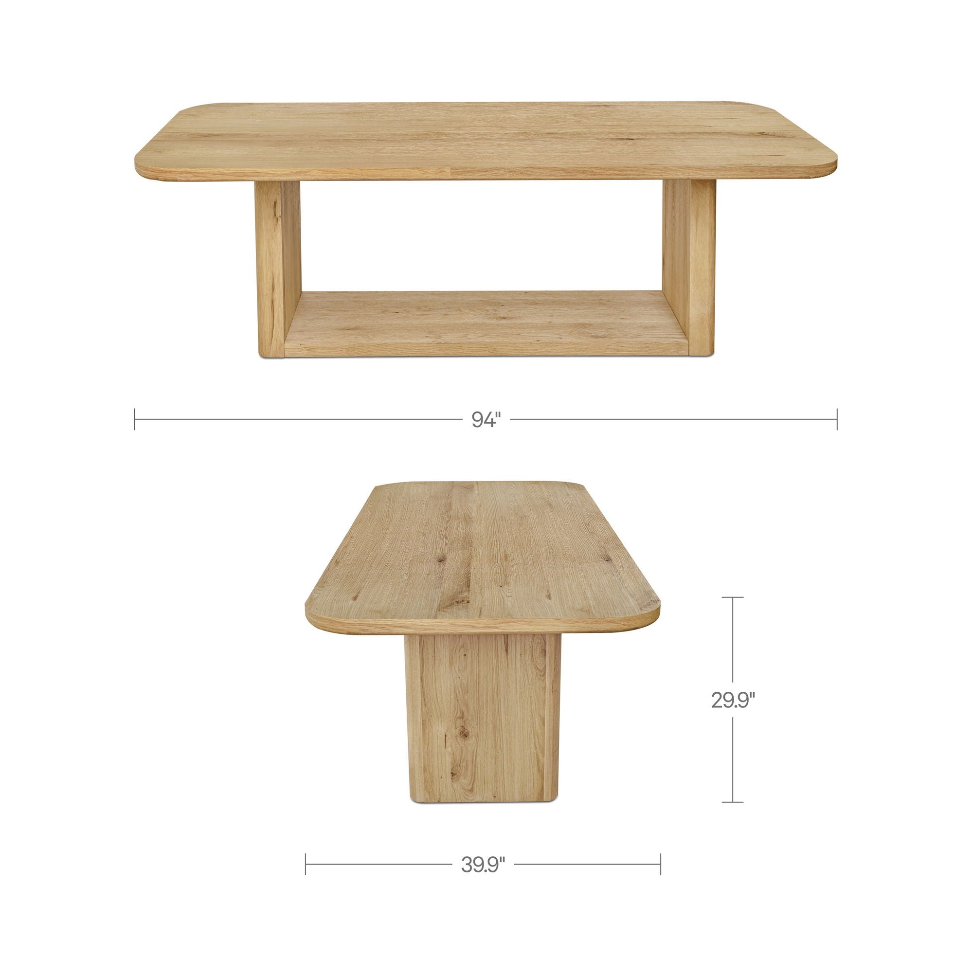 Blake - Dining Table - Rustic / Oak / Natural - Image 2