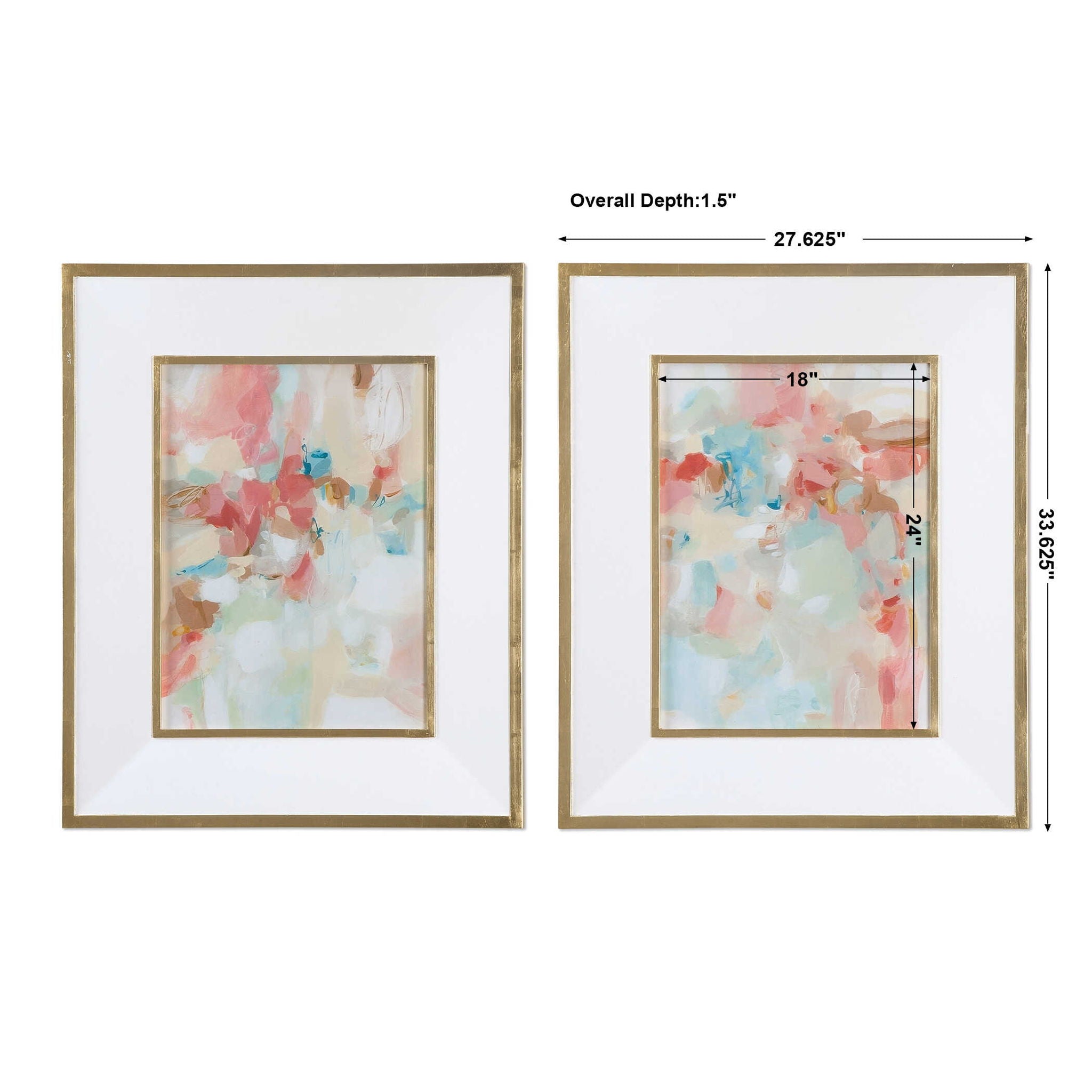 A Touch Of Blush And Rosewood Fences - Art (Set of 2) - Pink - Image 3