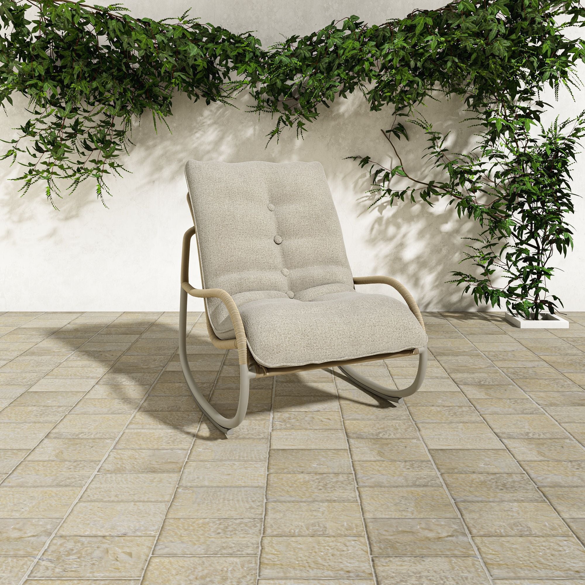 Lyra - Rocker Chair - Beige - Image 3