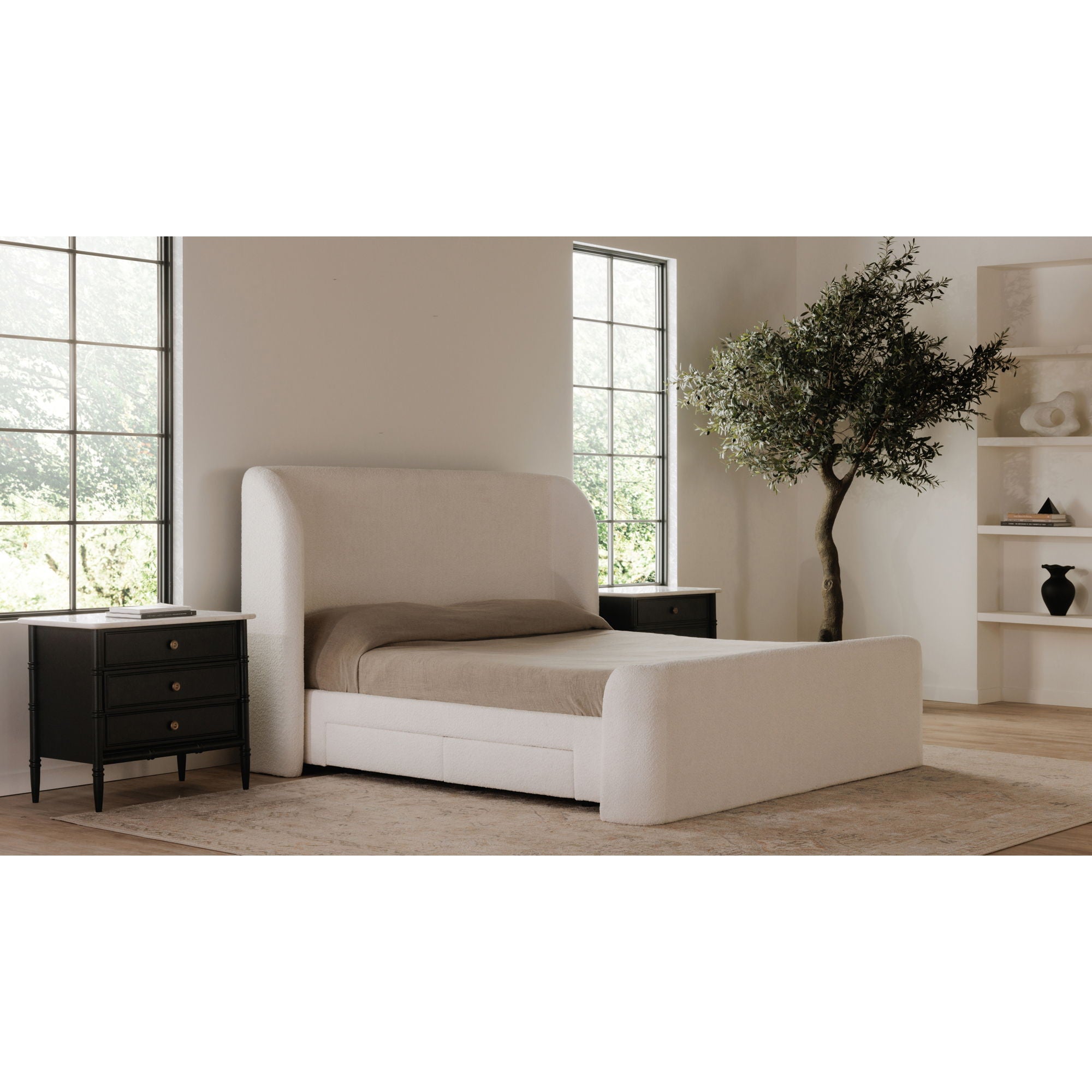 Sophia - King Bed - Cream - Image 3