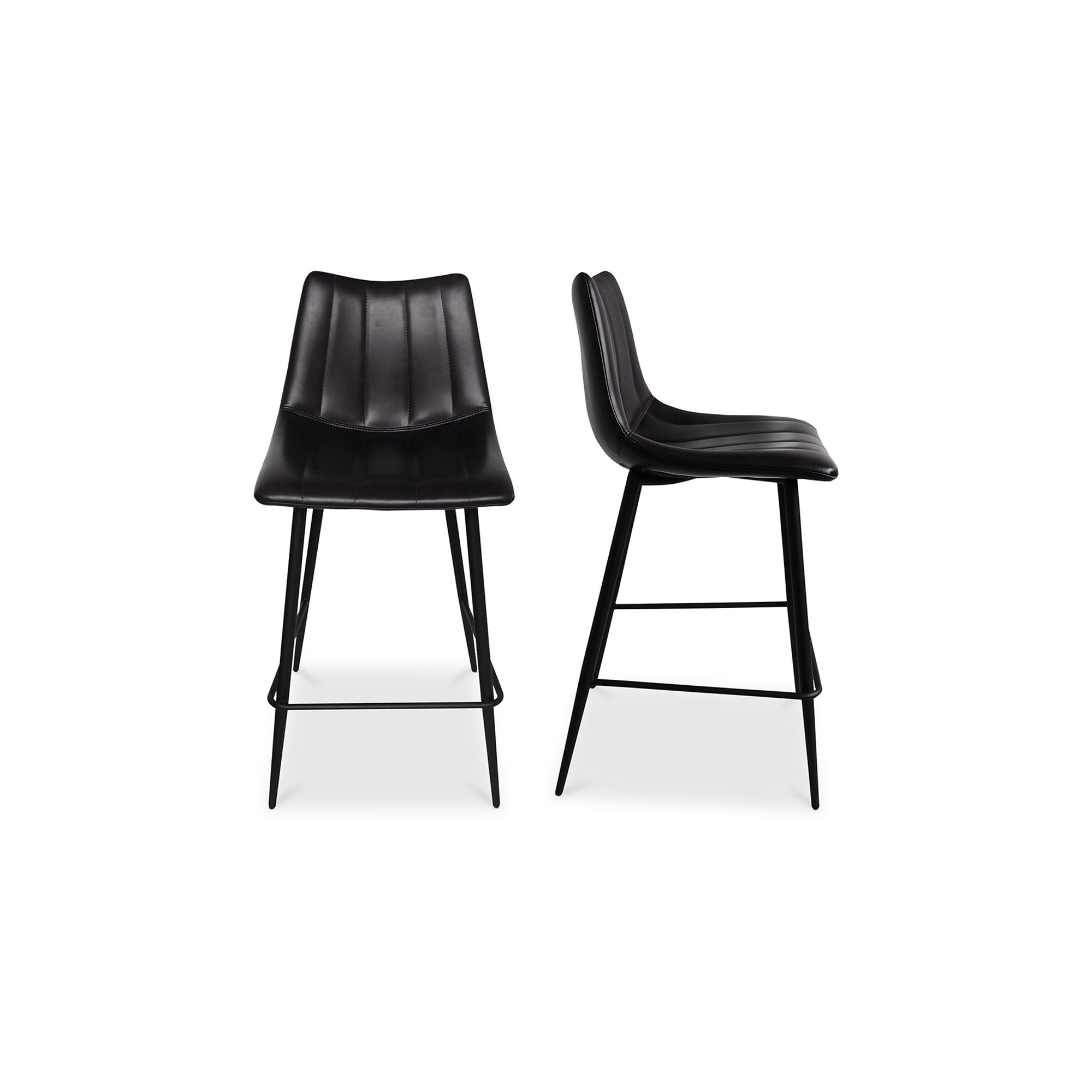 Alibi – Counter Stool (Set of 2) – Matte Black