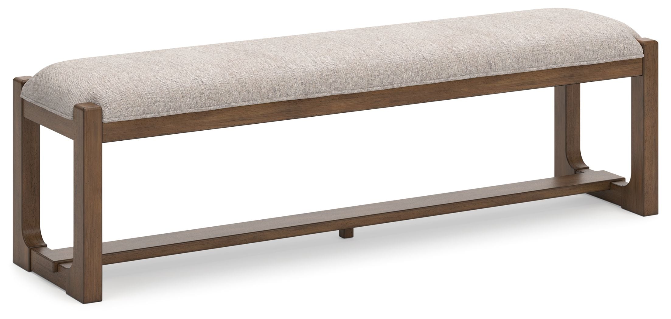 Cabalynn – Large Uph Dining Room Bench – Oatmeal / Light Brown