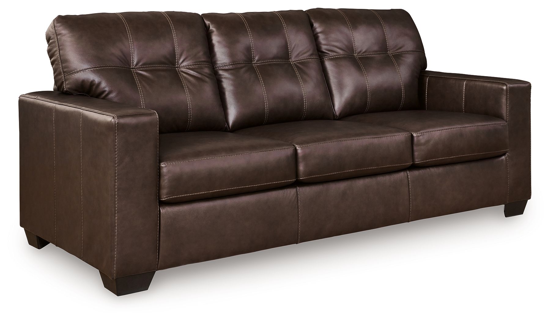 Santorine - Sofa - Leather Match - Dark Brown - Image 1