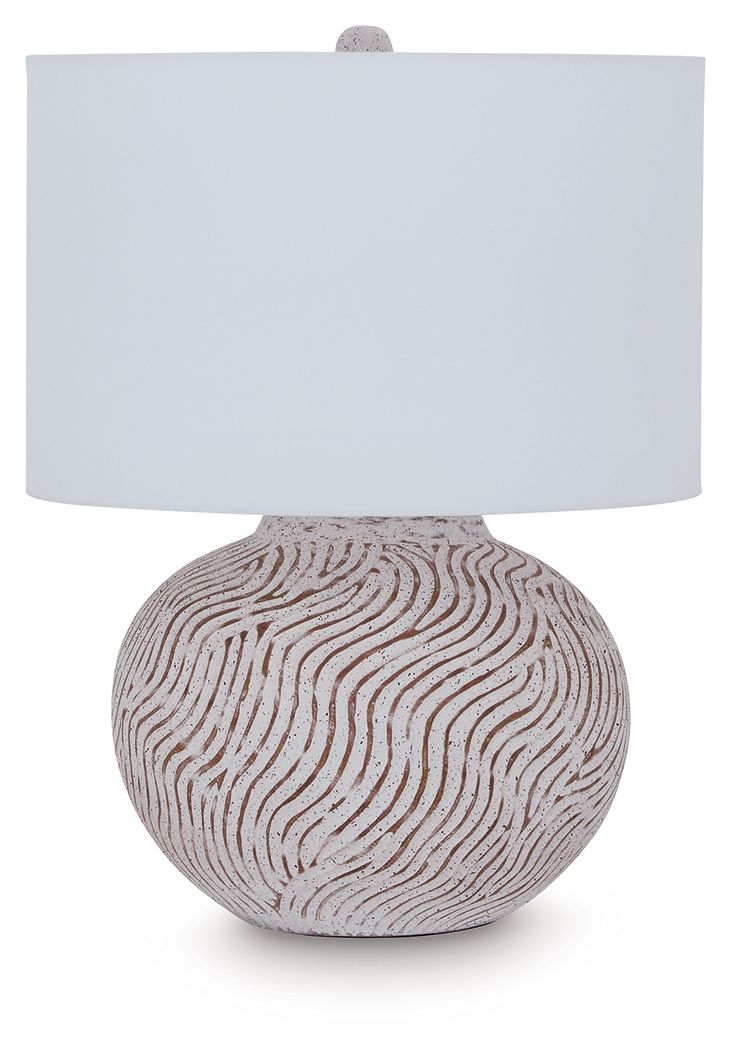 Vien – Terracotta Table Lamp – Distressed White