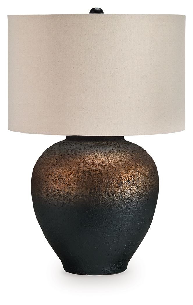 Newgerhard - Metal Table Lamp - Brown / Black - Image 1