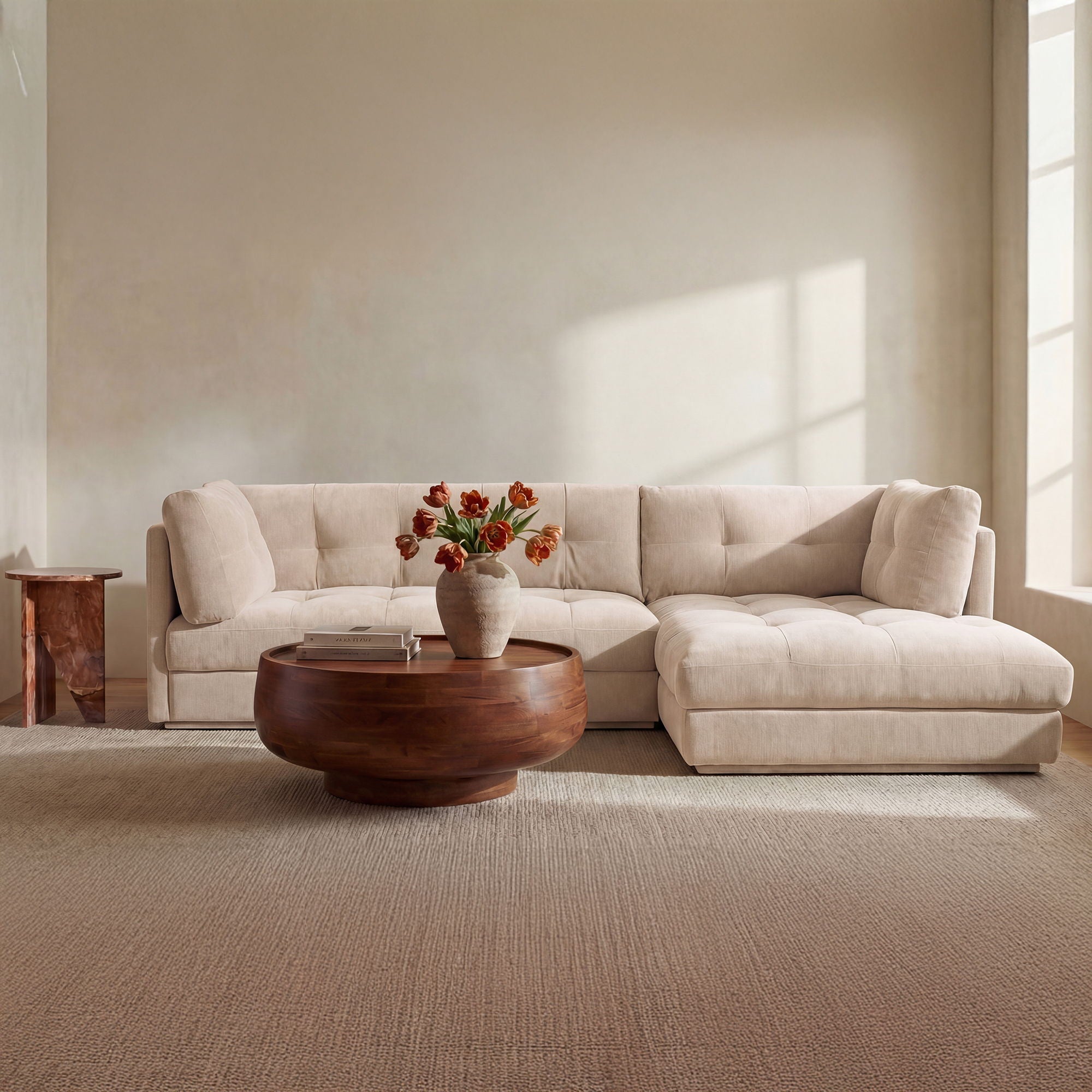 Mischa – Right Sectional – Light Beige