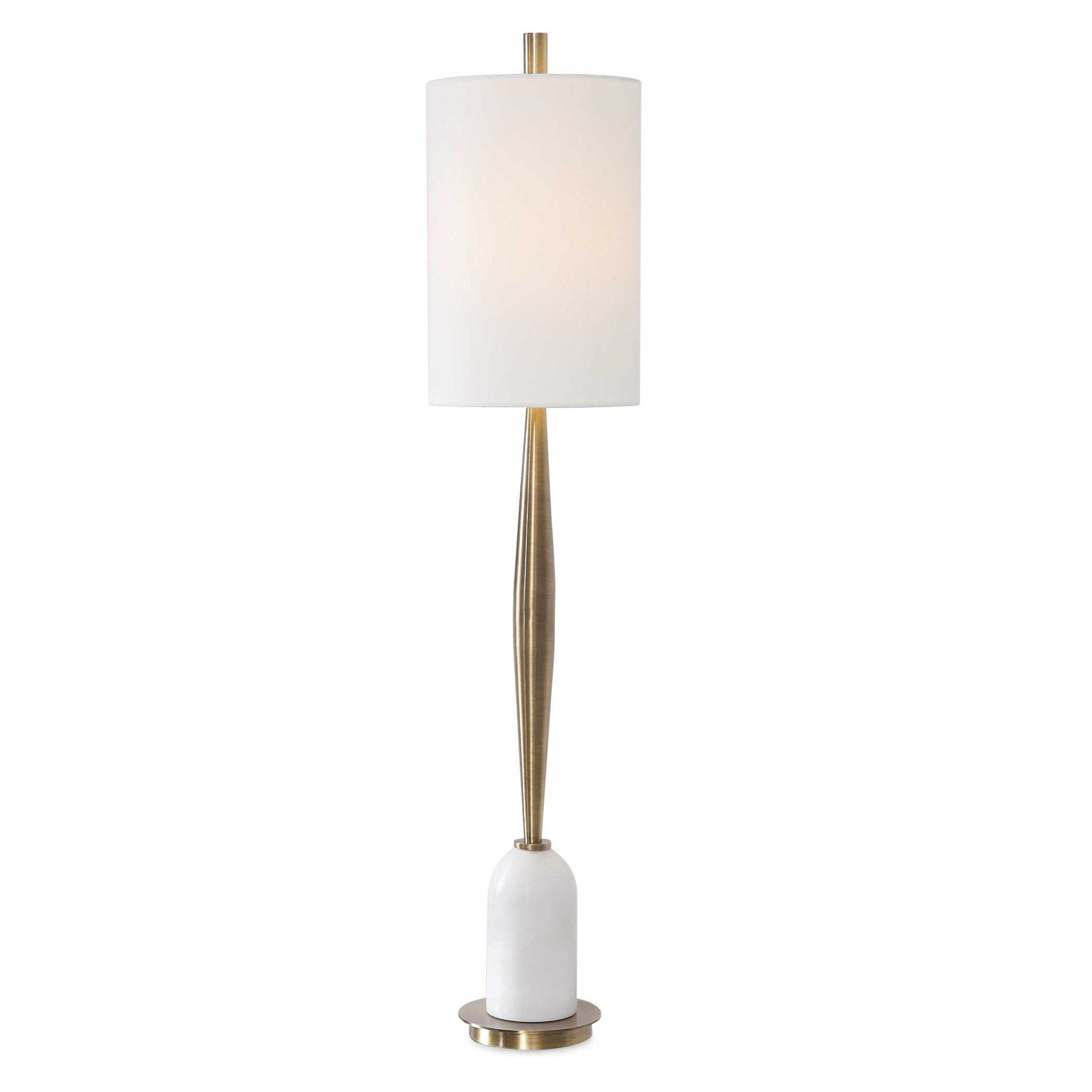 Minette - Mid-Century Buffet Lamp - White - Image 1