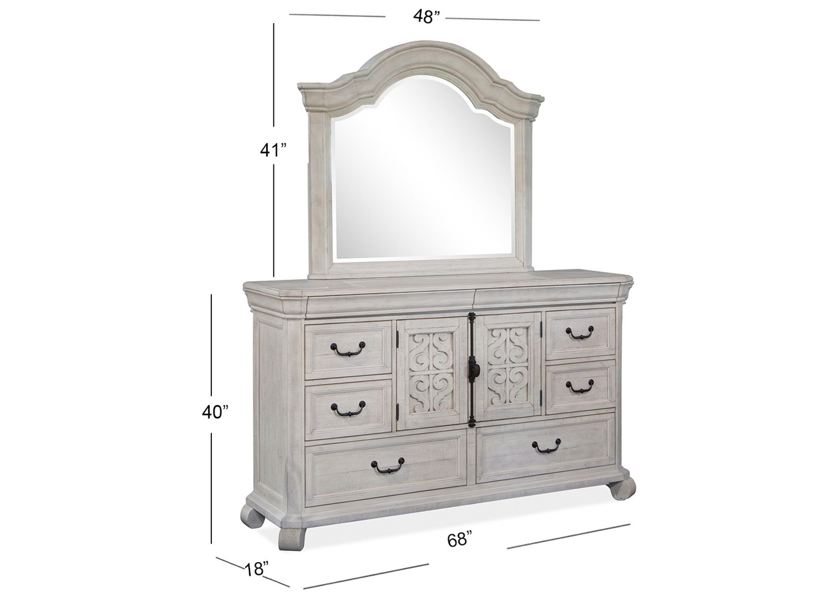 Bronwyn - Shaped Mirror - Alabaster - Image 3