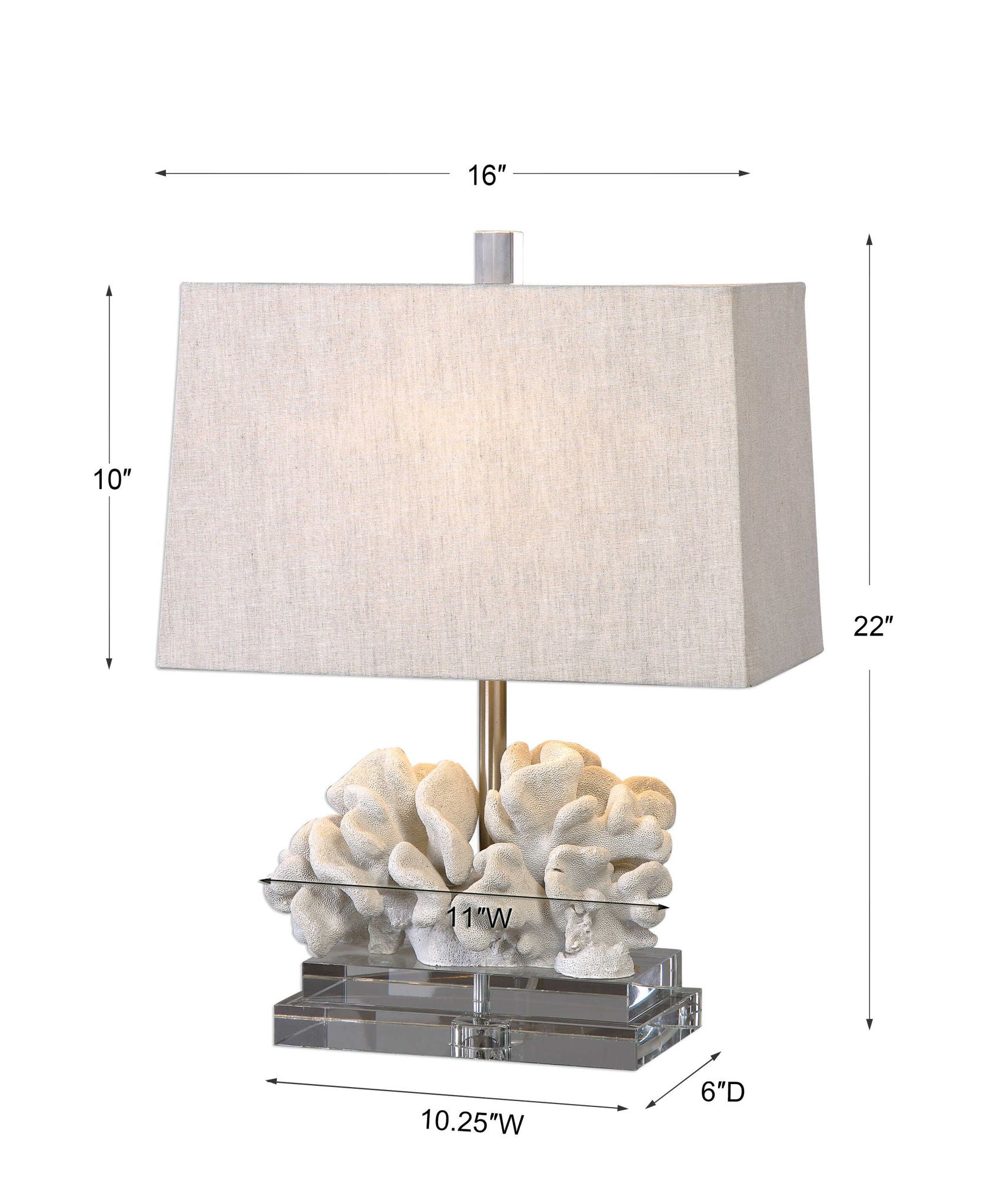 Coral - Sculpture Table Lamp - White - Image 3