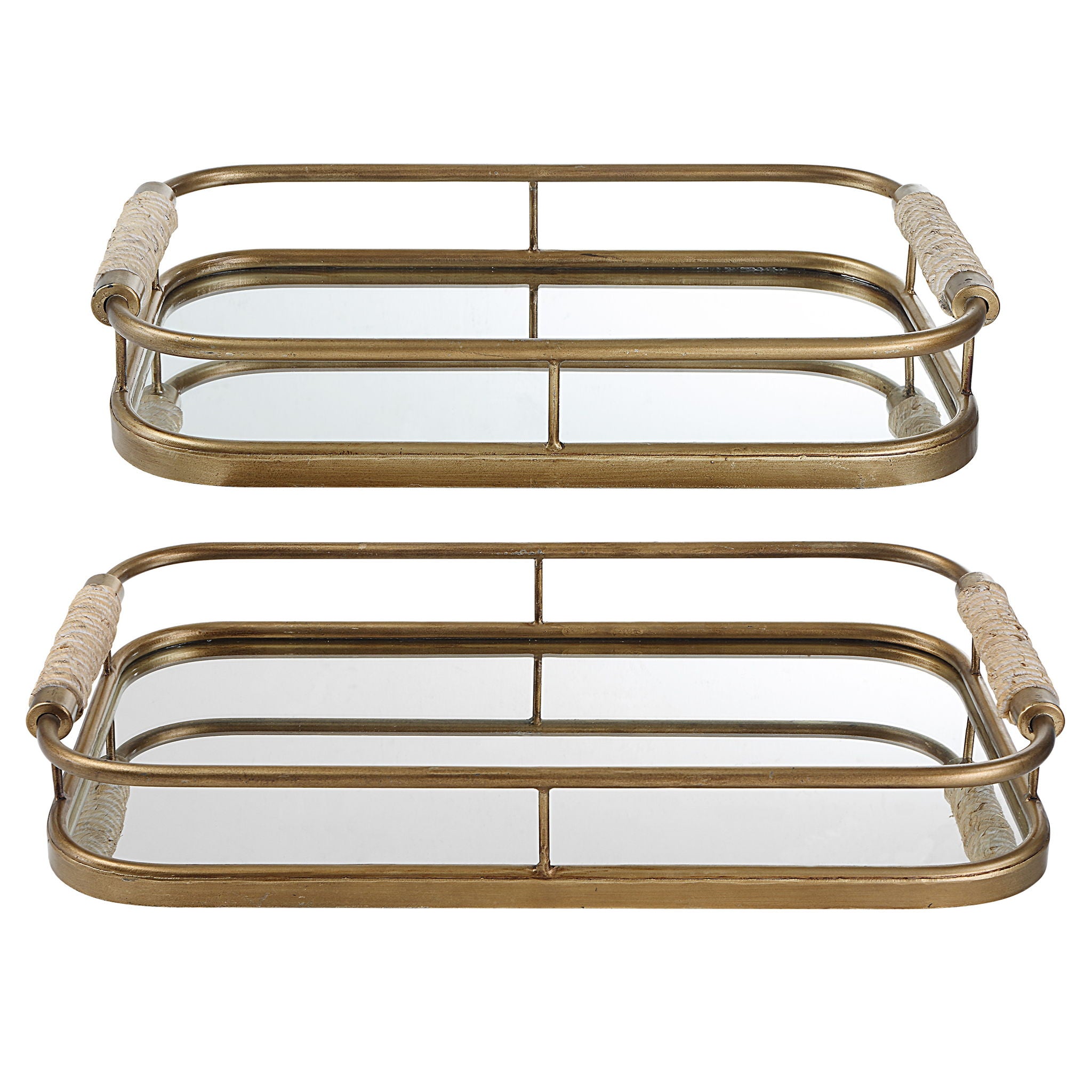 Rosea – Trays (Set of 2) – Brushed Gold