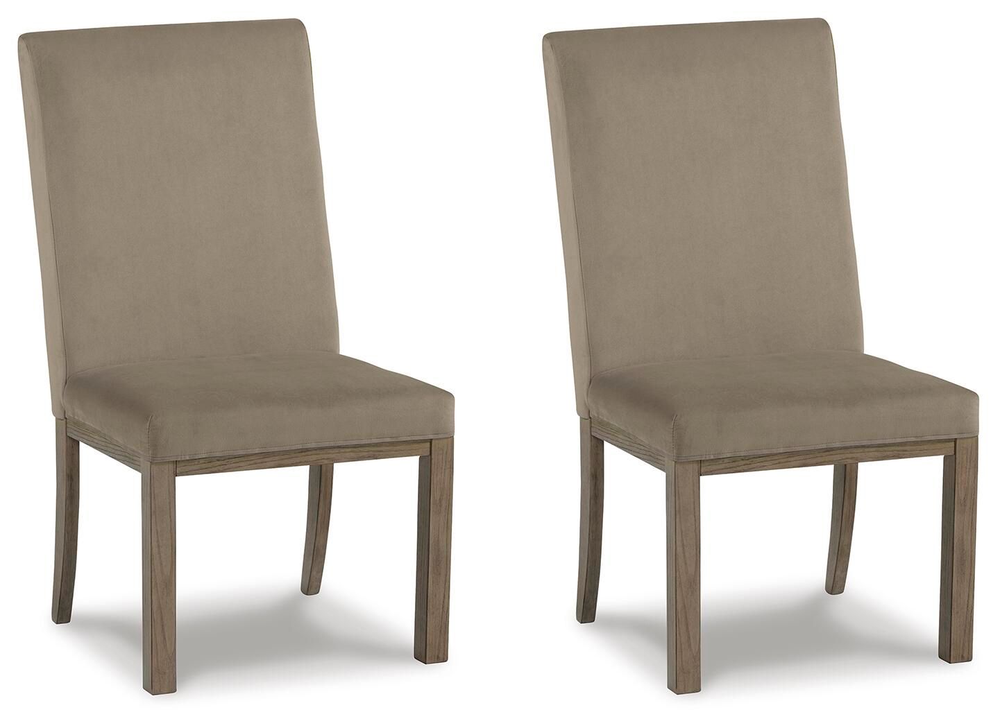 Chrestner - Dining UPH Side Chair (Set of 2) - Gray / Brown - Image 1