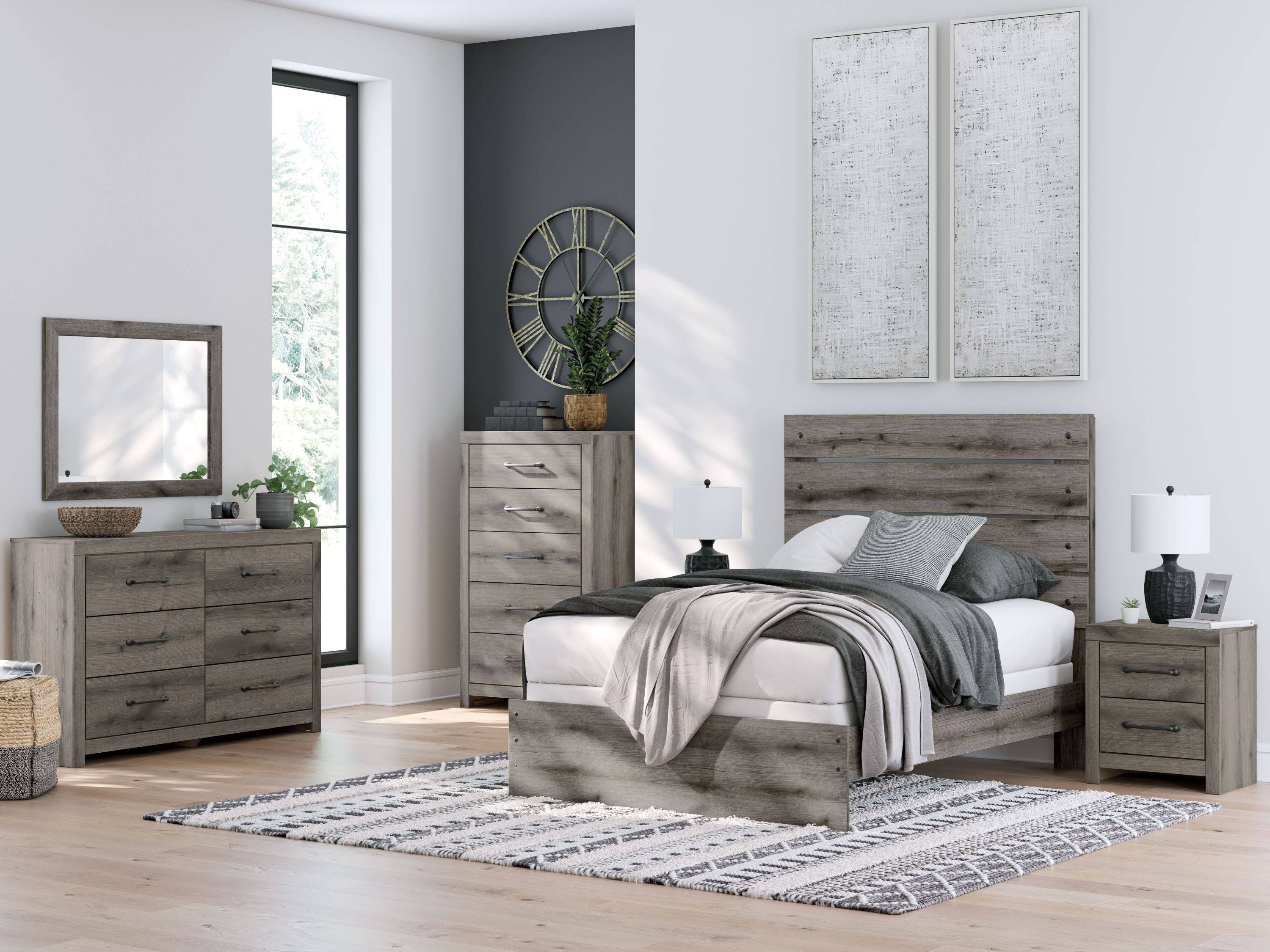 Graystorm - Bedroom Mirror - Brown Gray - Image 3