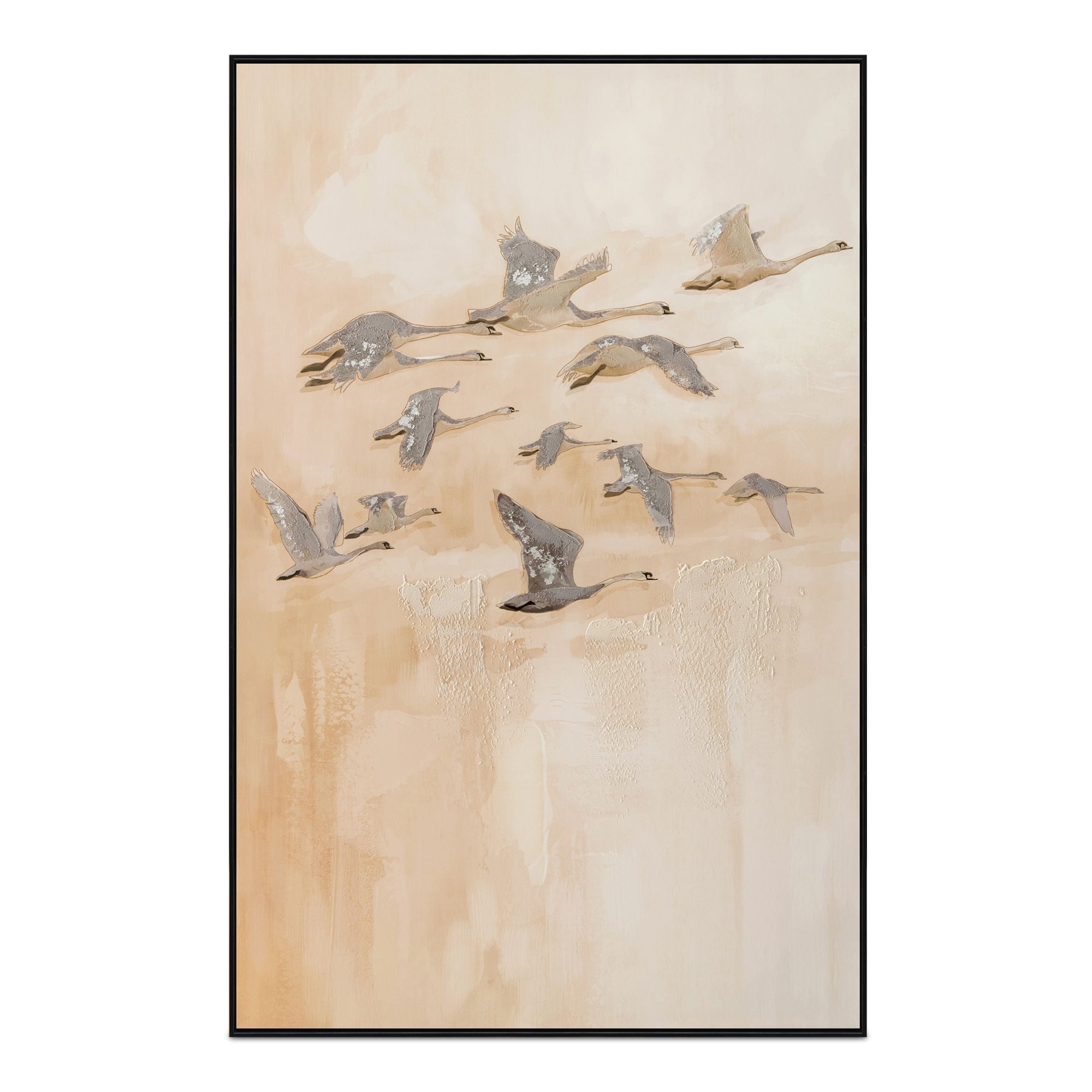 Unison – Framed Painting – Beige