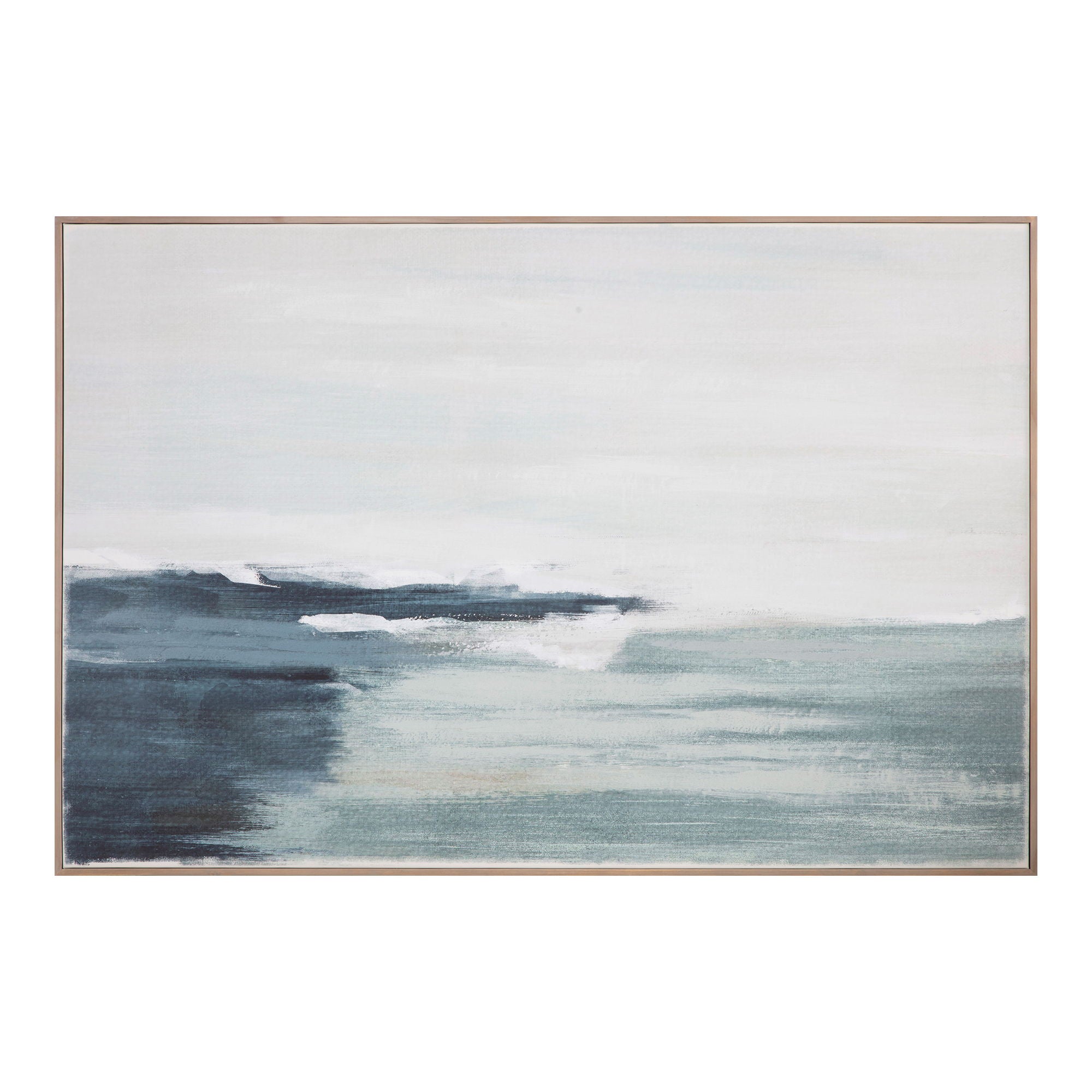Shoreline - Framed Painting - White - Image 1