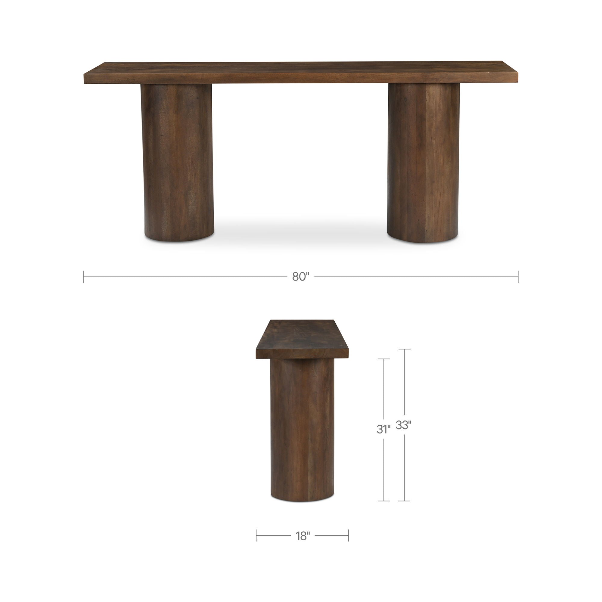 Hadley - Console Table - Dark Brown - Image 2