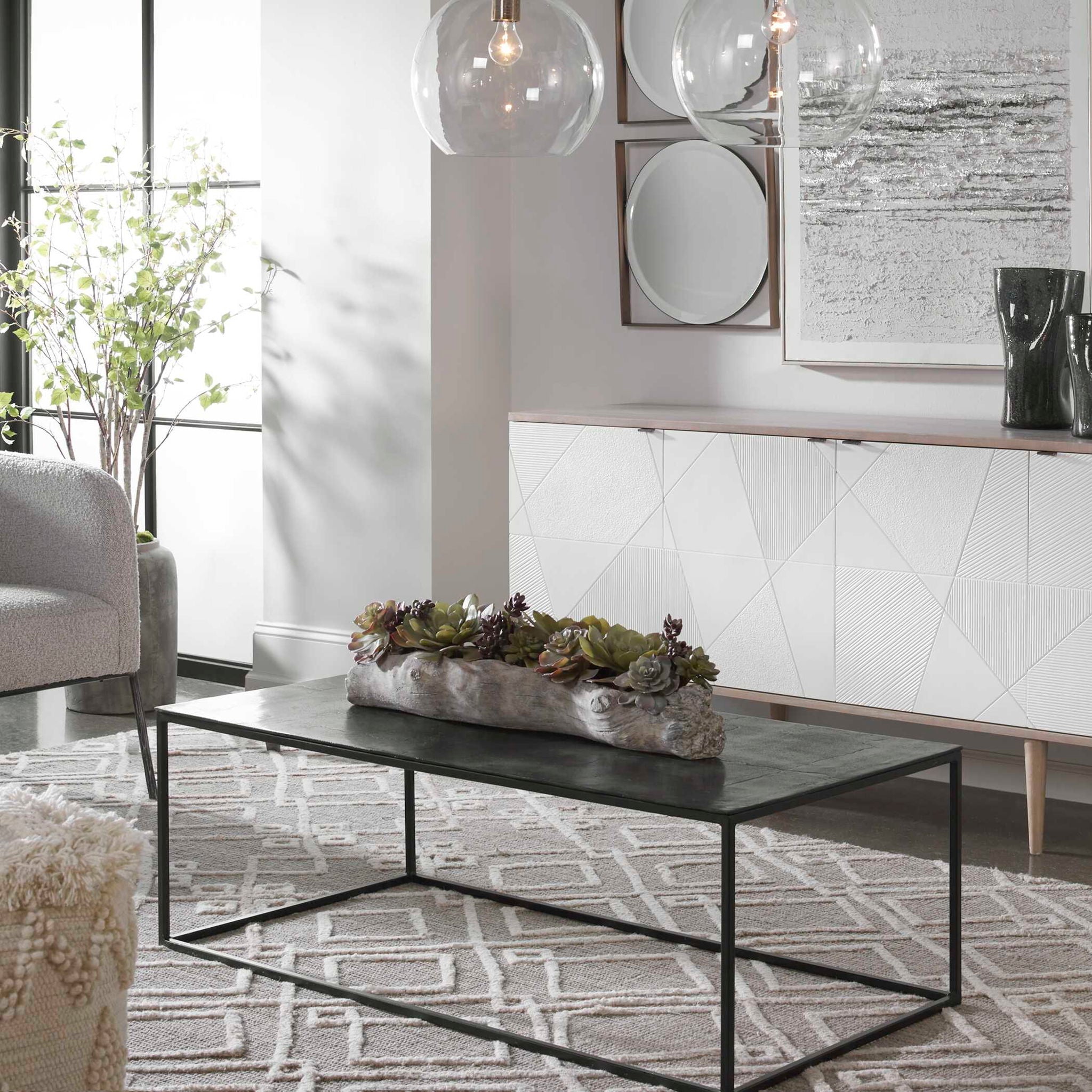Coreene - Industrial Coffee Table - Black - Image 3