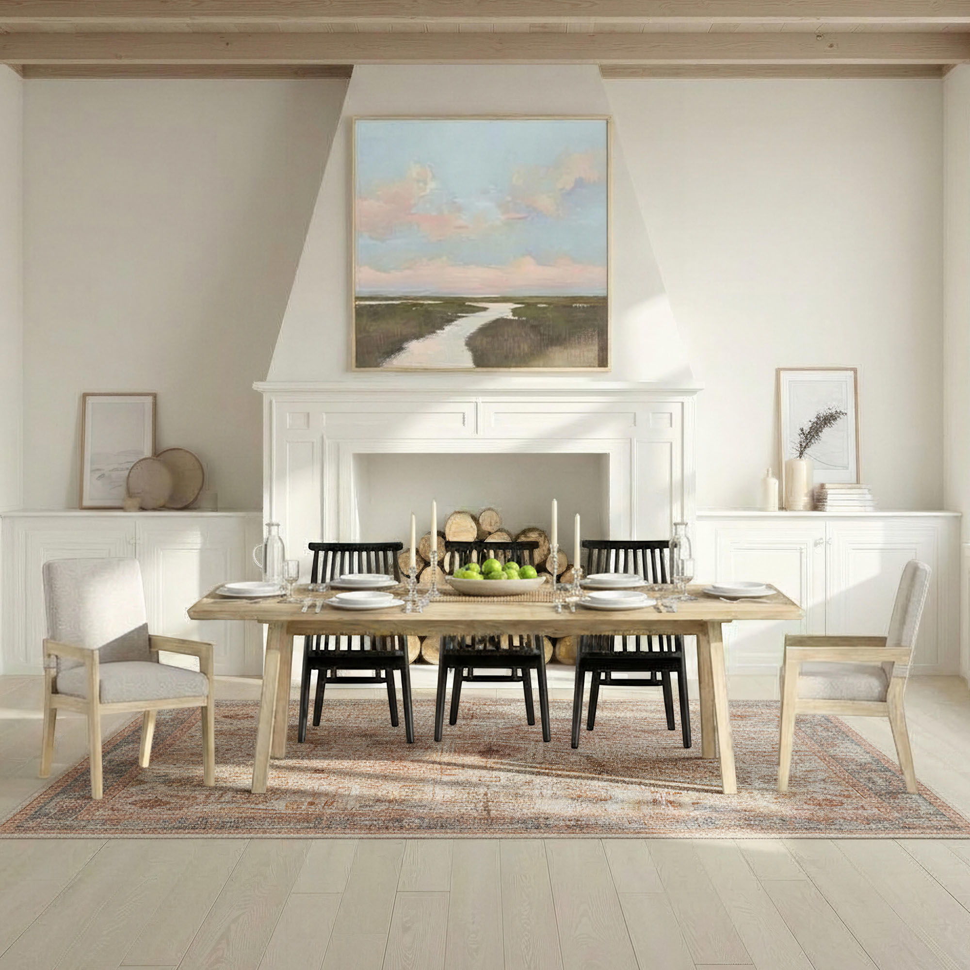 Arcadia - Upholstered Arm Chair - Antique Oak - Image 3