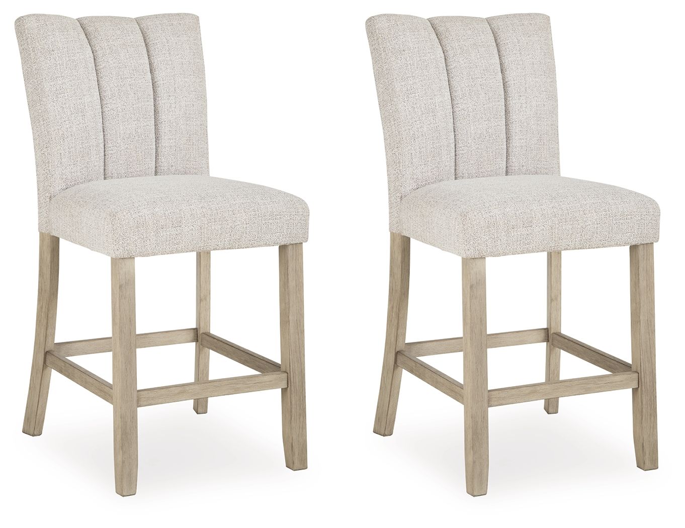 Larawyn – Upholstered Barstool (Set of 2) – Bisque