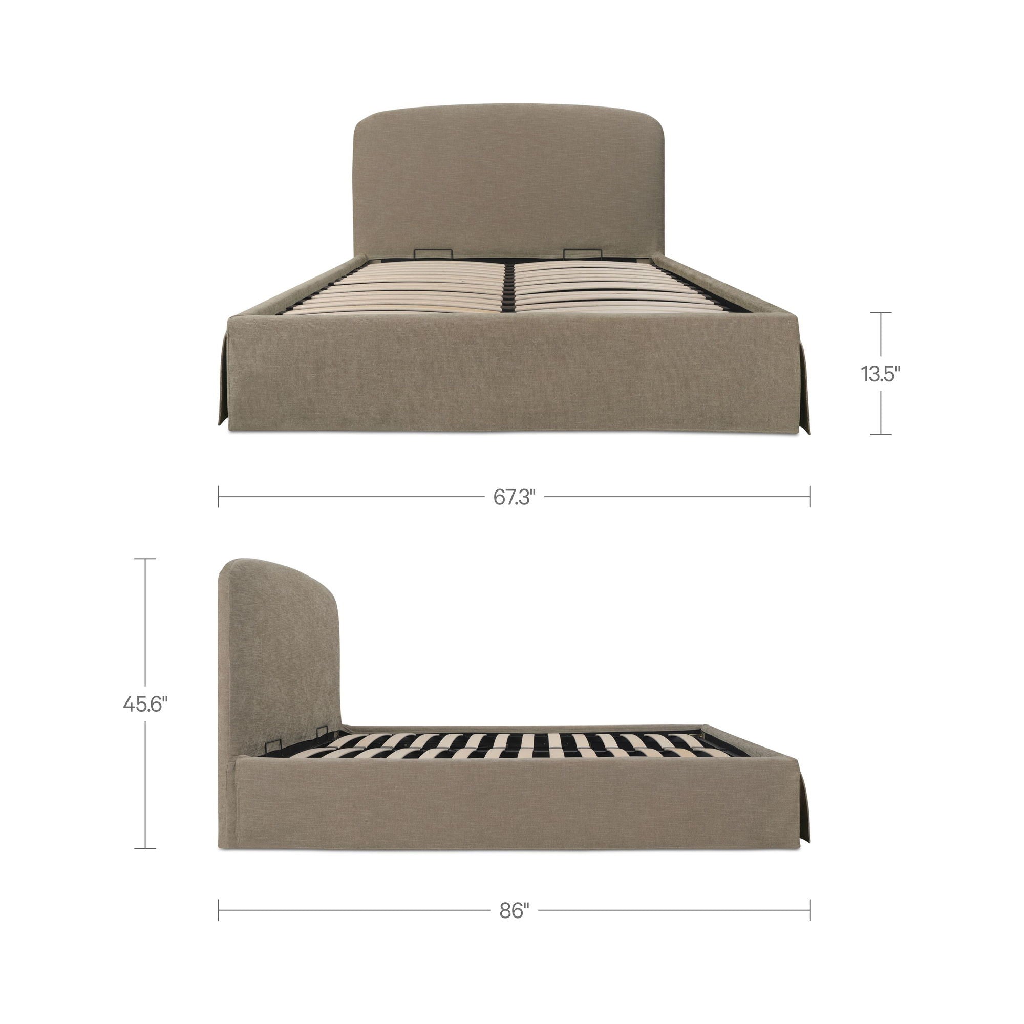 Joan - Queen Storage Bed - Taupe - Image 2