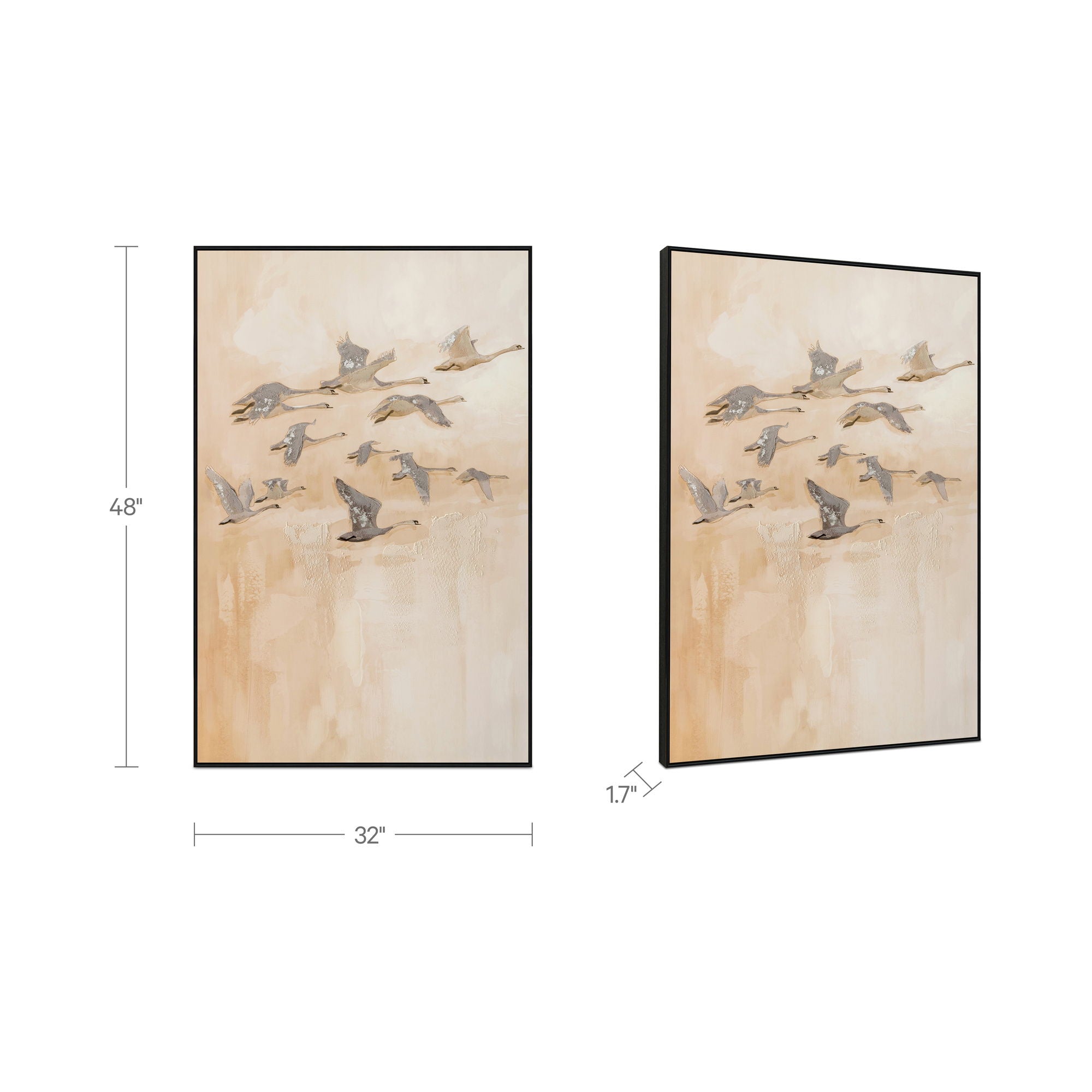 Unison - Framed Painting - Beige - Image 3