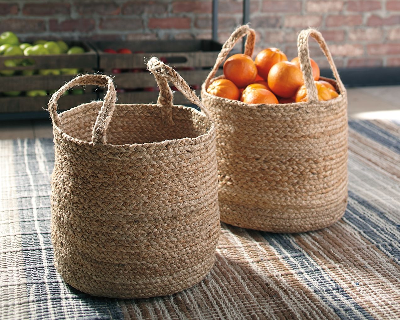 Brayton - Basket Set (Set of 2) - Natural - Image 2