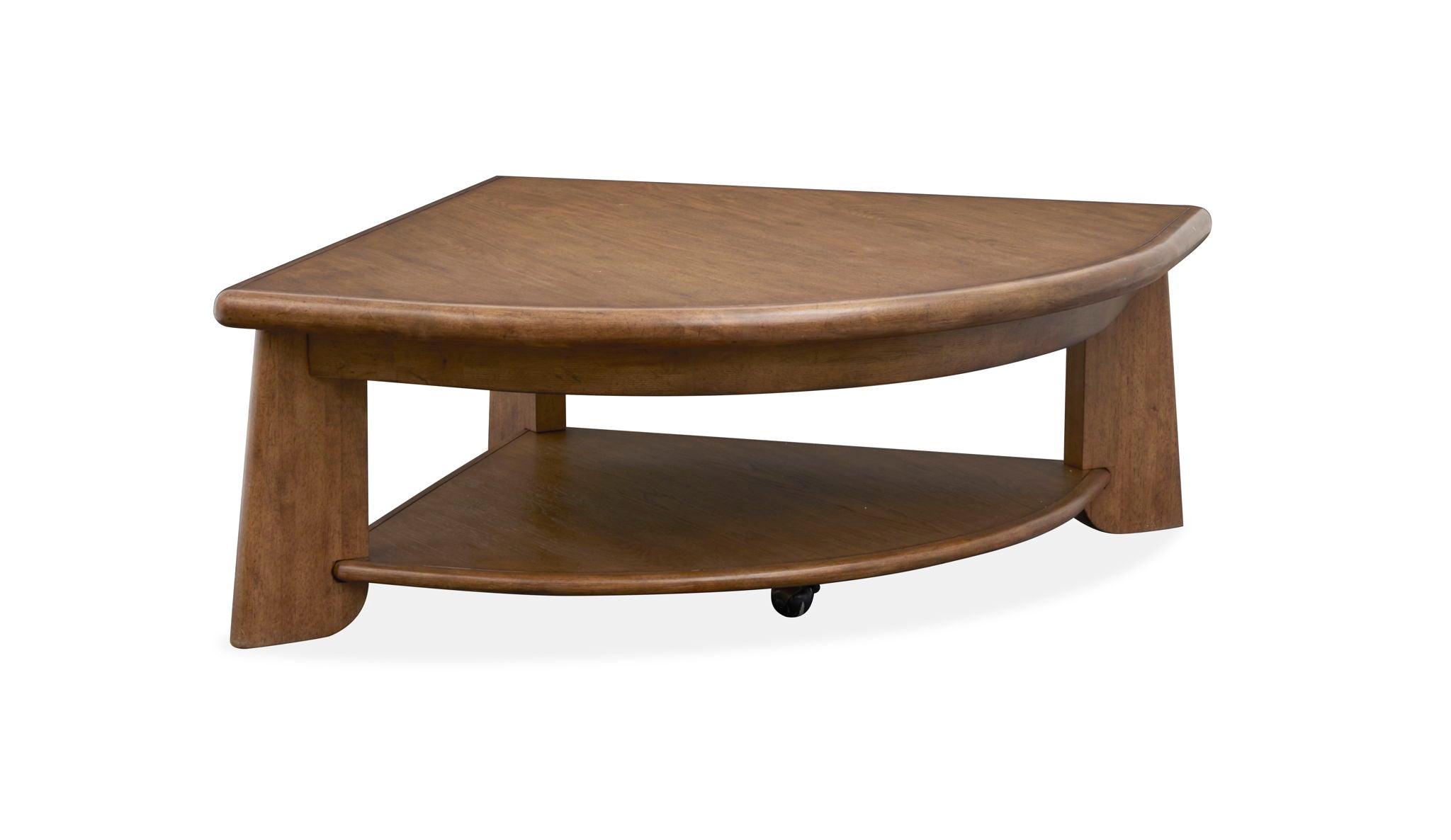 Tanner – Pie Shaped Lift Top Cocktail Table With Casters – Tawny Brown