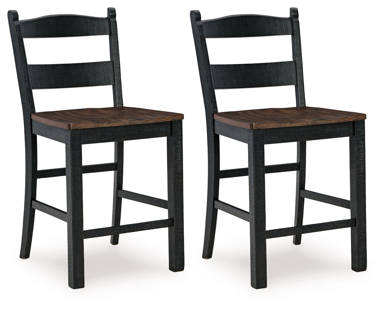 Valebeck – Barstool (Set of 2) – Black / Brown