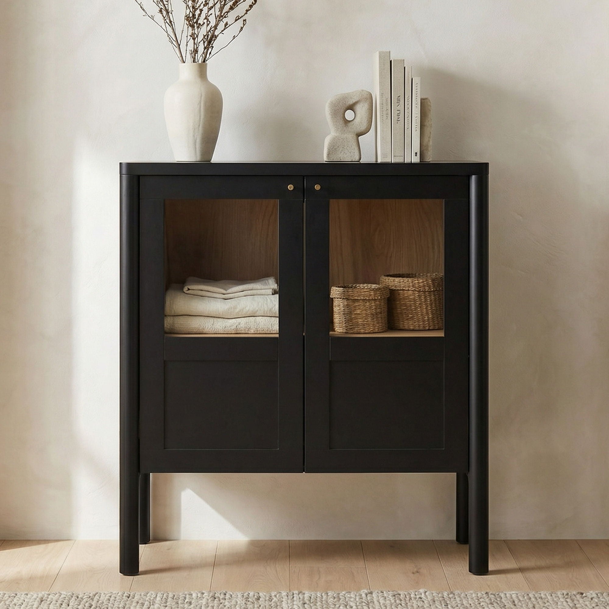 Hannah - Display Cabinet - Black - Image 3
