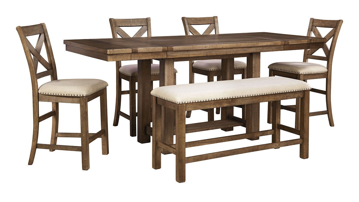 Moriville – Rectangular Dining Table Set – Counter Height