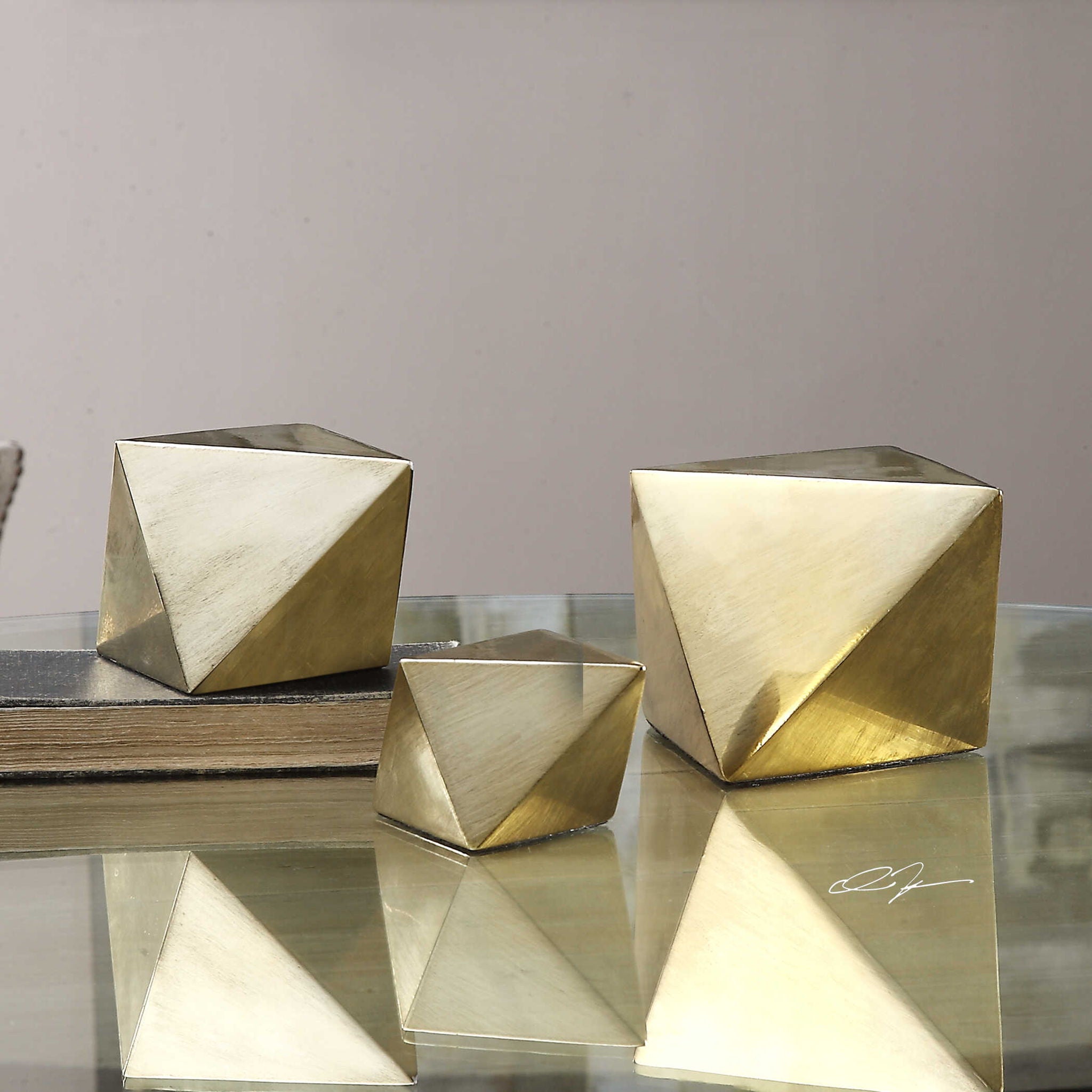 Rhombus - Accents (Set of 3) - Champagne - Image 3