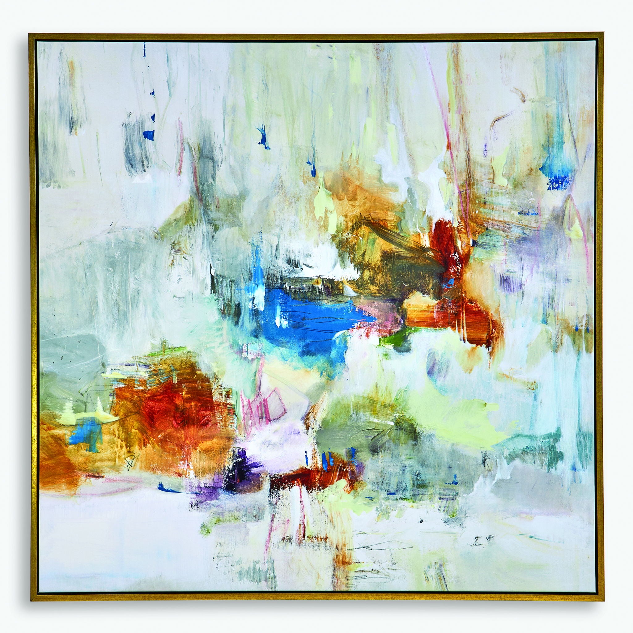 In The Beginning – Framed Abstract Art – Gray